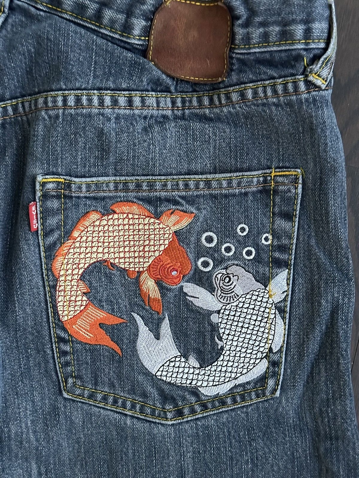 Evisu Evisu Koi Fish Denim RARE Size US 36 / EU 52 - 3 Thumbnail