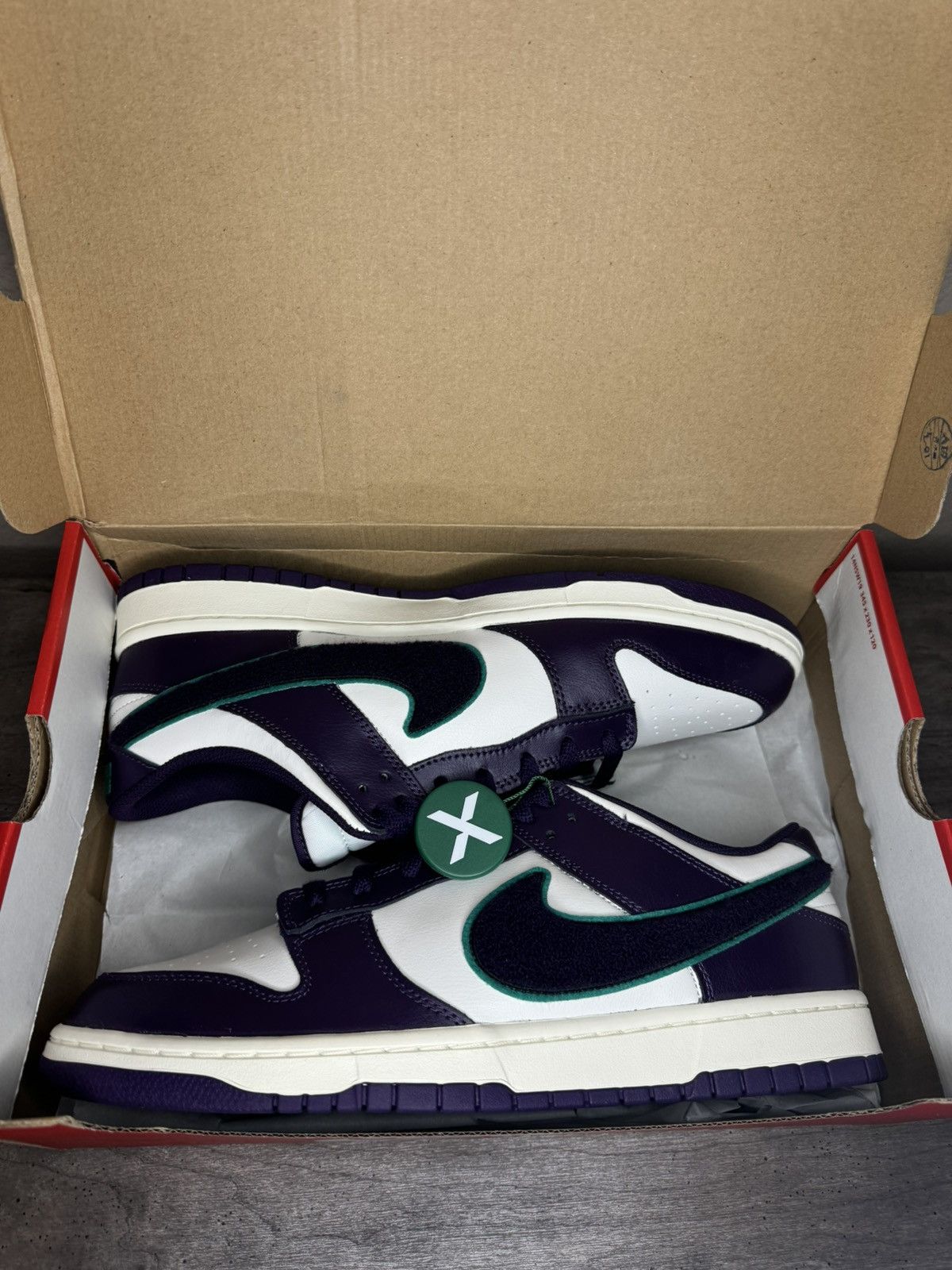 Nike Nike Dunk Low ‘Chenille Swoosh Grand Purple’ Size US 13 / EU 46 - 1 Thumbnail
