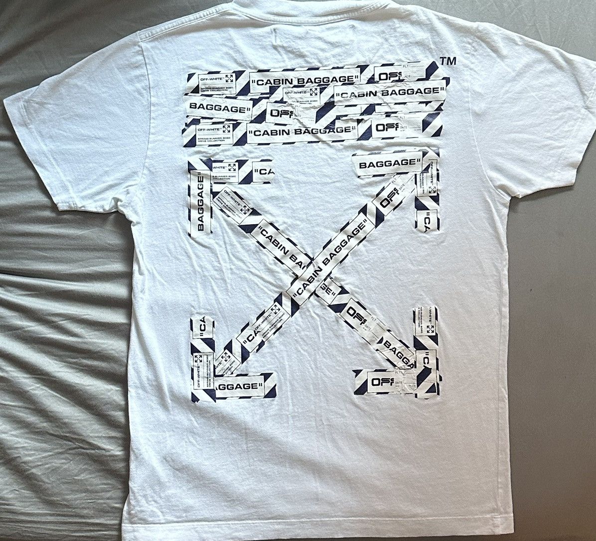 Off-White OFF-WHITE SS20 Airport Tape Tee Size US M / EU 48-50 / 2 - 2 Thumbnail