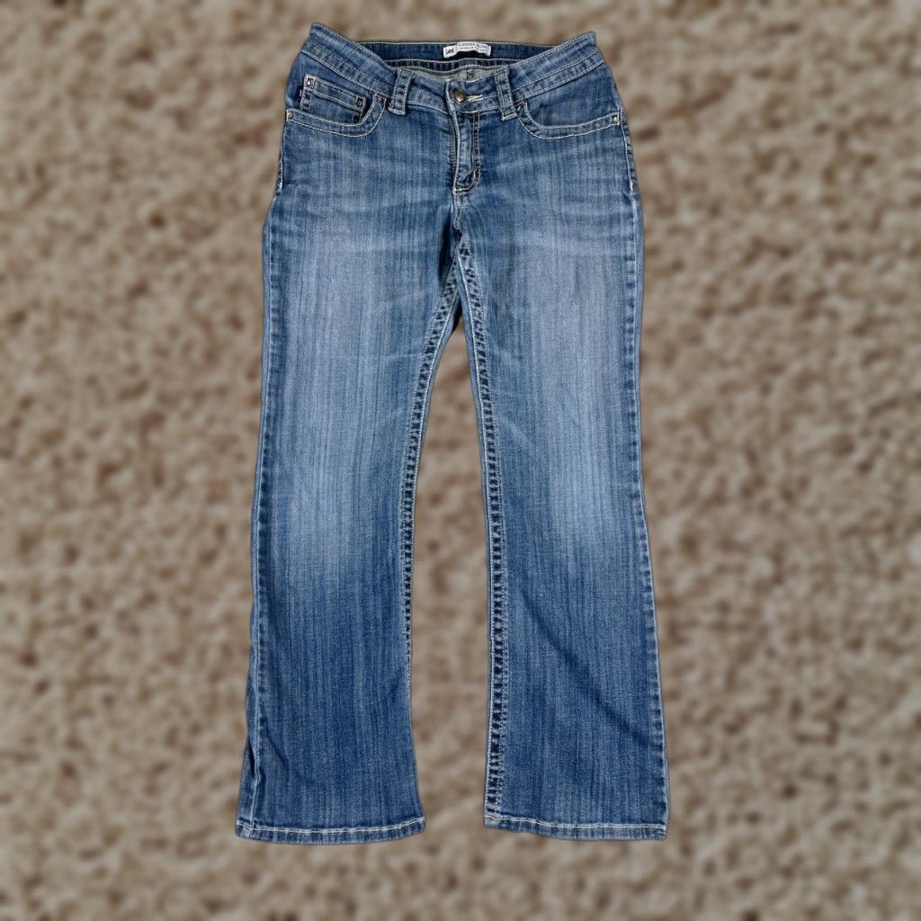 Lee Lee Jeans Women Bootcut 26x27 Blue Denim Slender Secret Low Rise 26 Dc Size 26" / US 2 / IT 38 - 1 Thumbnail