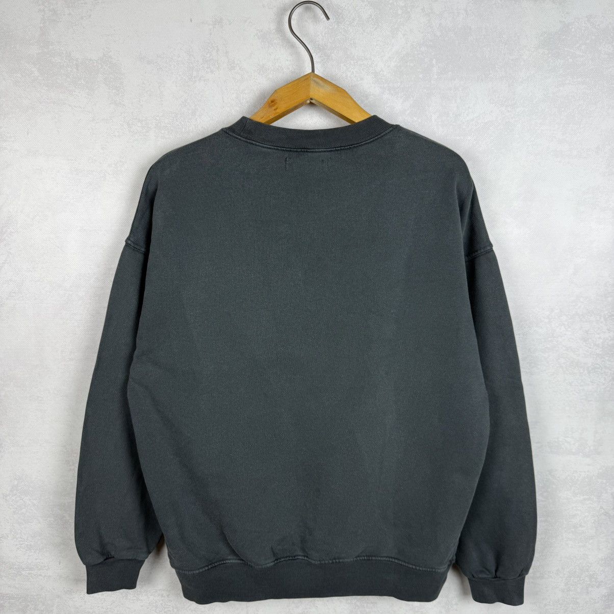 Anine Bing Tiger Muse Crew Neck Sweatshirt Washed Gray