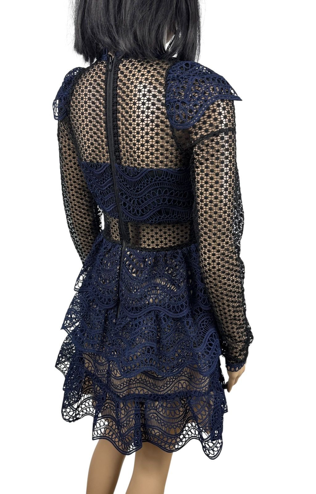 Self-Portrait Self-Portrait Ruffle Wave Guipure Lace Mini Dress size UK8 Size S / US 4 / IT 40 - 10 Thumbnail