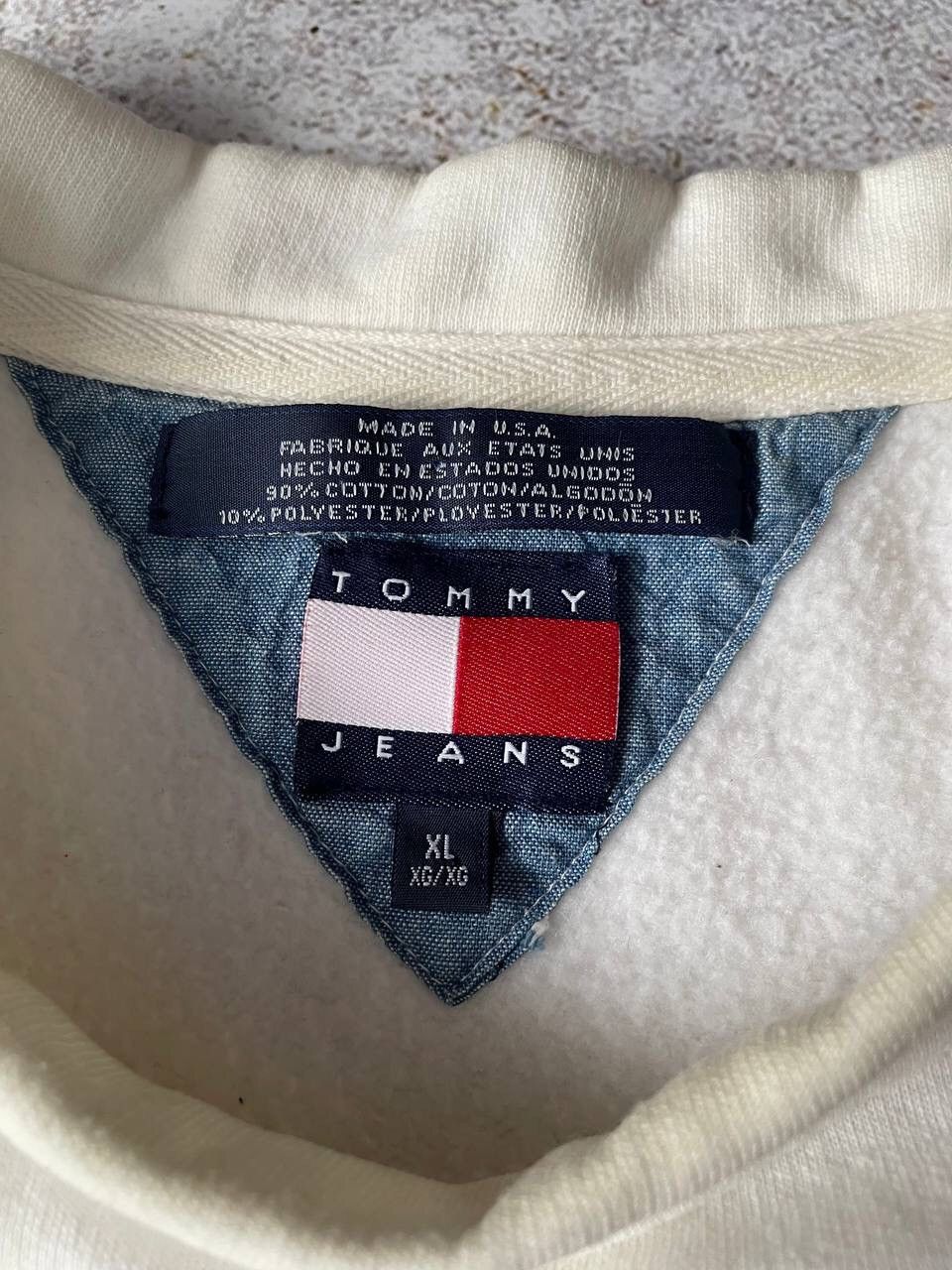Tommy Hilfiger × Vintage Vintage 90s Tommy Hilfiger Crewneck Sweatshirt Big Logo Y2K Size US XL / EU 56 / 4 - 7 Thumbnail