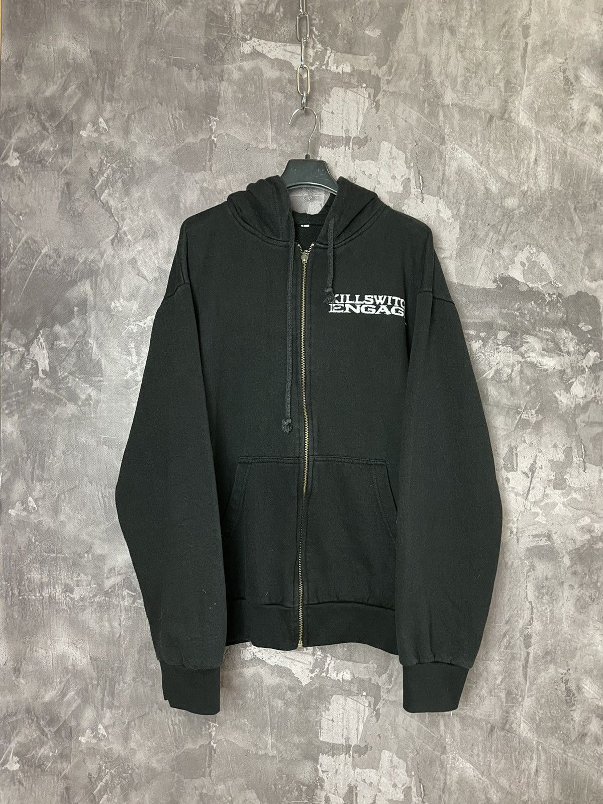 Band Tees × Vintage Crazy Vintage Y2K Killswitch Engage Skull Zip Up Hoodie Rare Size US L / EU 52-54 / 3 - 2 Thumbnail