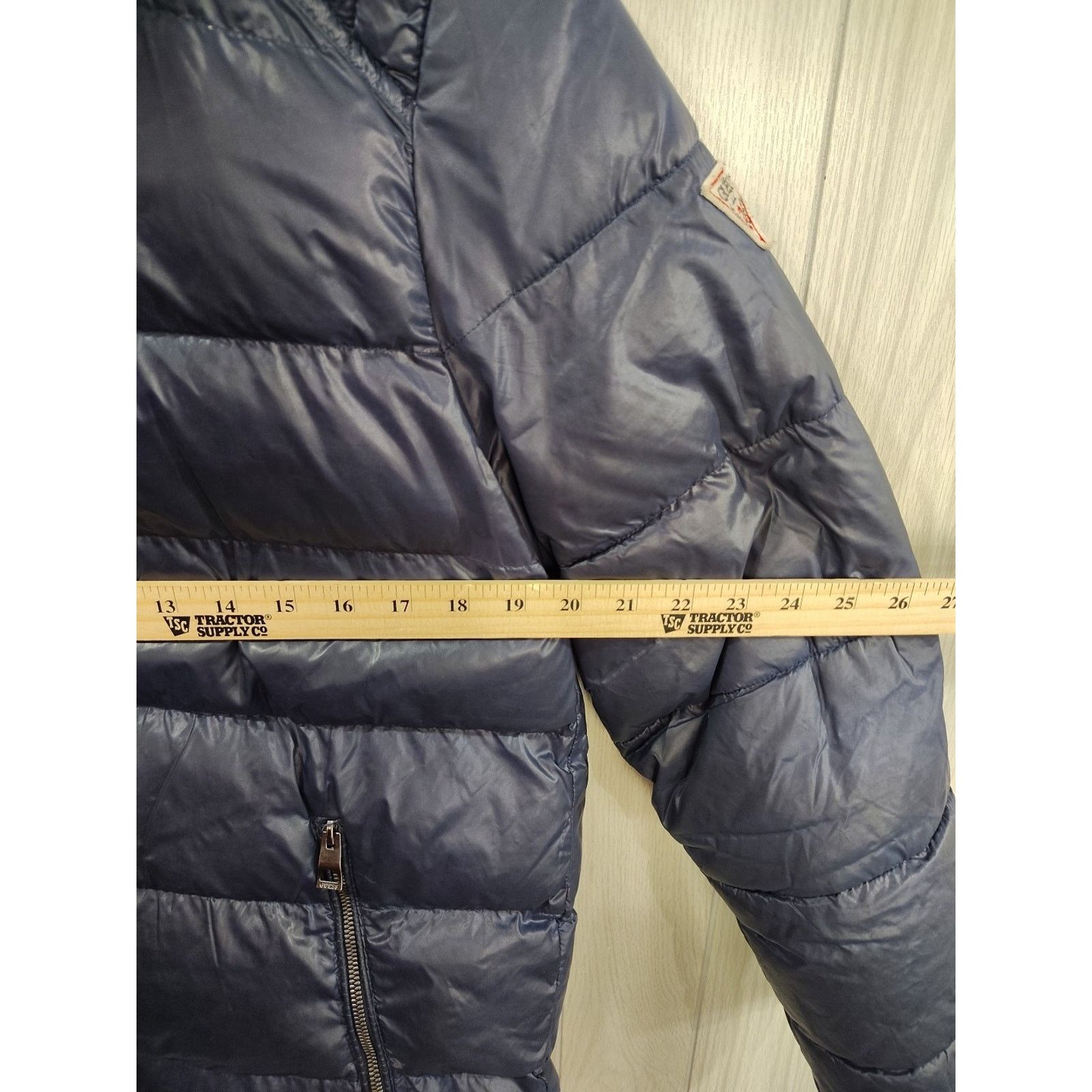 Guess GUESS Men Puffer Jacket Coat Size M Navy Blue Solid Warm Size US M / EU 48-50 / 2 - 8 Thumbnail