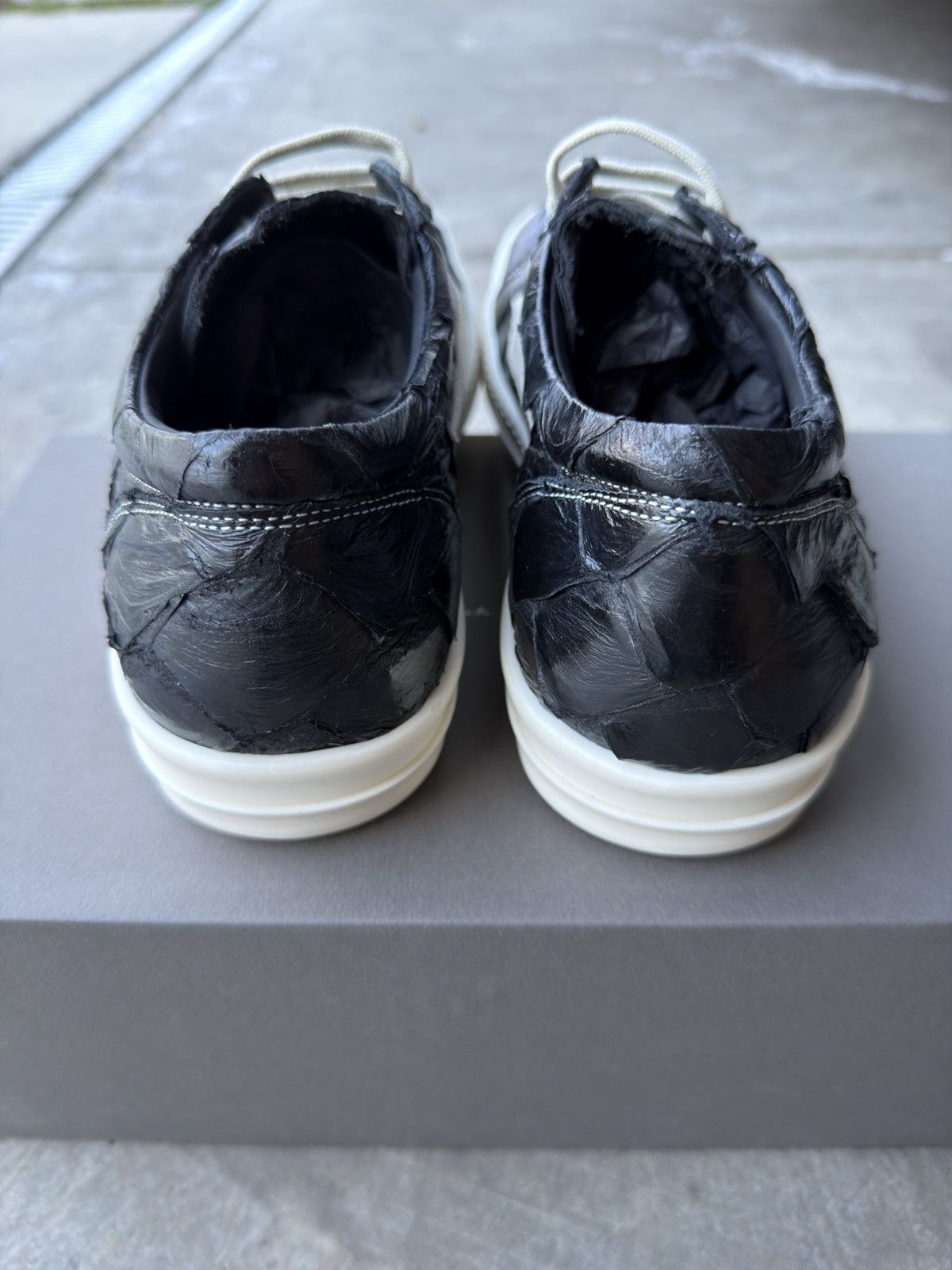 Rick Owens SOLD*Rick owens x Maxfield Exclusive pirarucu vintage sneaks Size US 10 / EU 43 - 10 Thumbnail