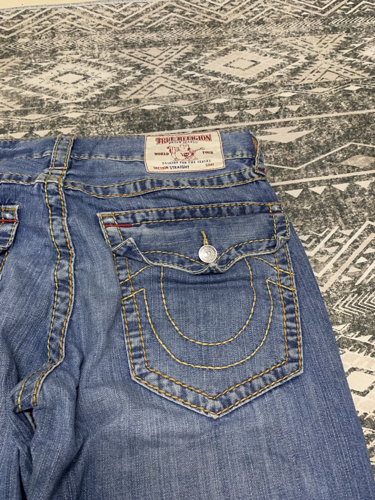 True Religion 🔥RARE🔥TRUE RELIGION RARE DISTRESSED STYLE DENIM PANT Size US 34 / EU 50 - 14 Thumbnail