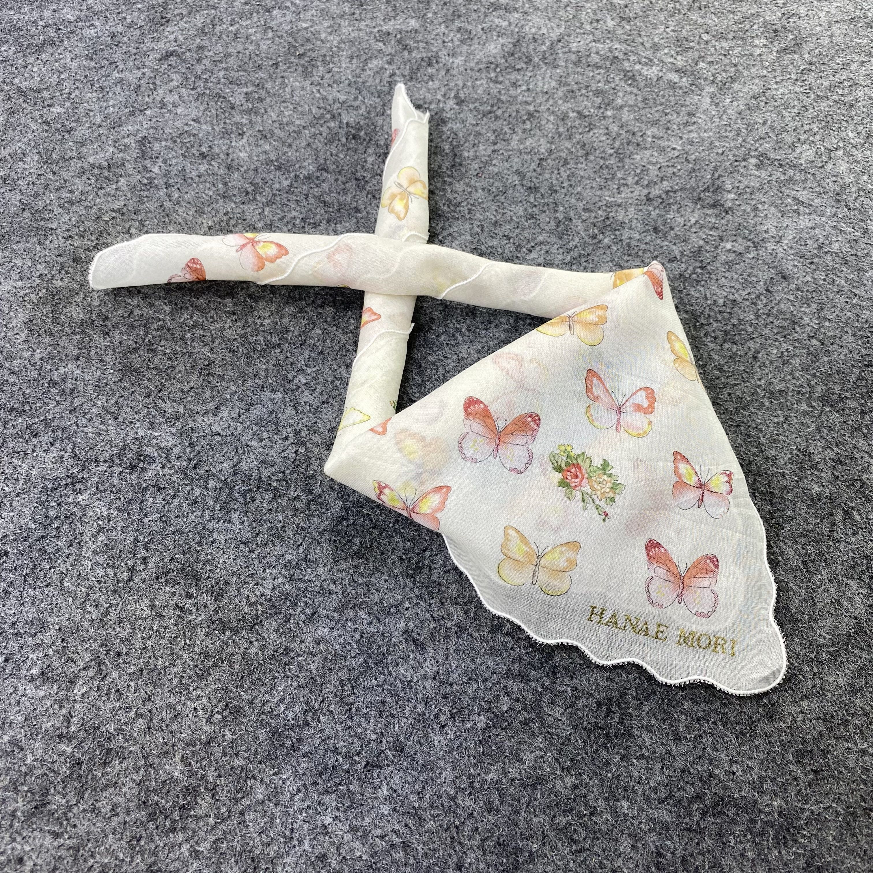 Hanae Mori Hanae Mori Handkerchief Neckerchief Bandana-B1615 Size ONE SIZE - 1 Thumbnail