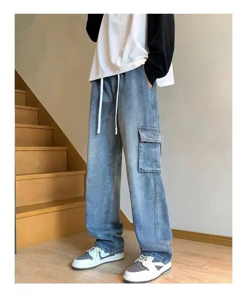 Japanese Brand Mibuki x Asuka Light Blue High Street Vintage Loose Jeans Size US 32 / EU 48 - 2 Thumbnail