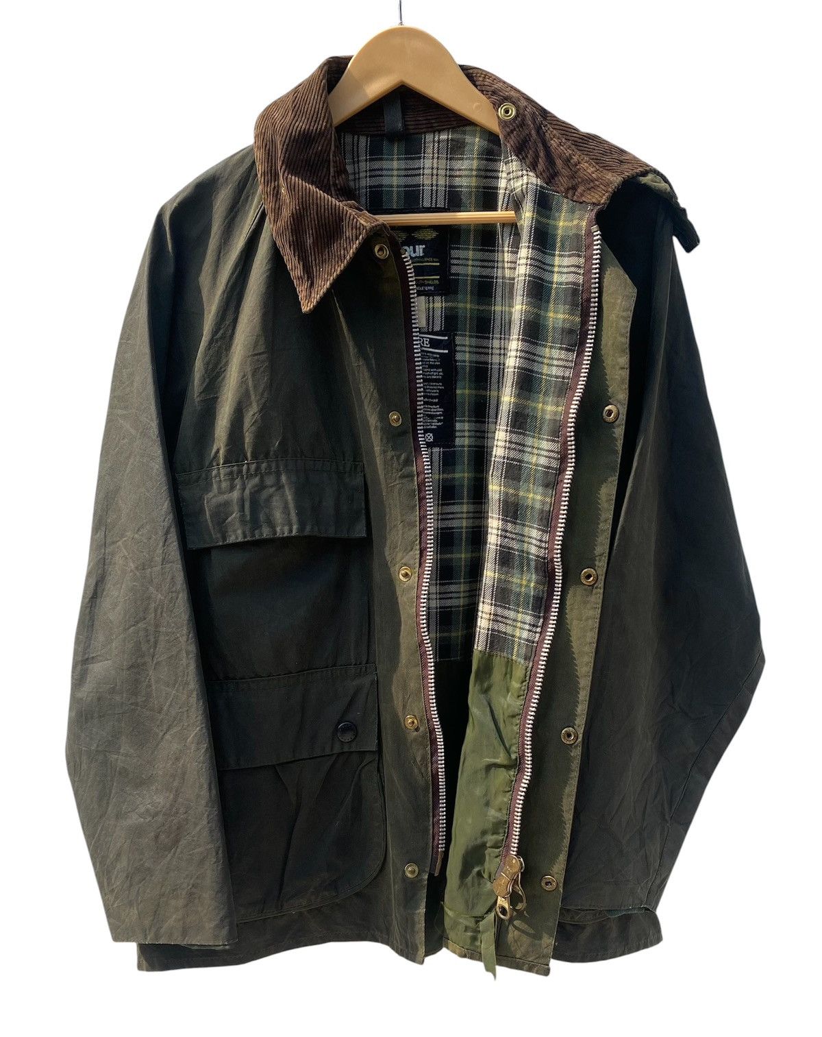 Barbour × Vintage Vintage Barbour Border Waxed Coat Jacket Made in