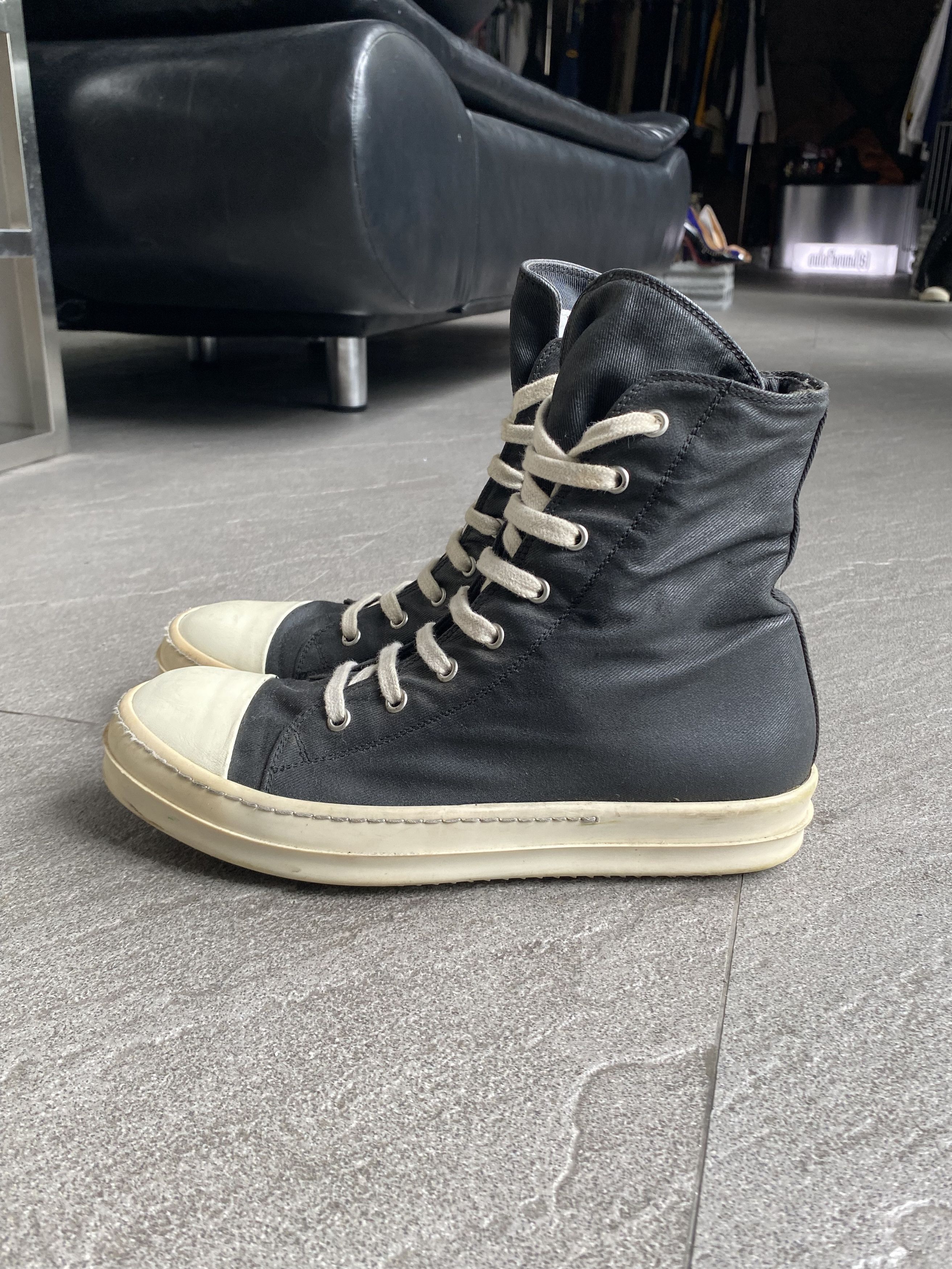 Rick Owens Drkshdw Rick Owens DRKSHDW Ramones black canvas Size US 7 / EU 40 - 3 Thumbnail