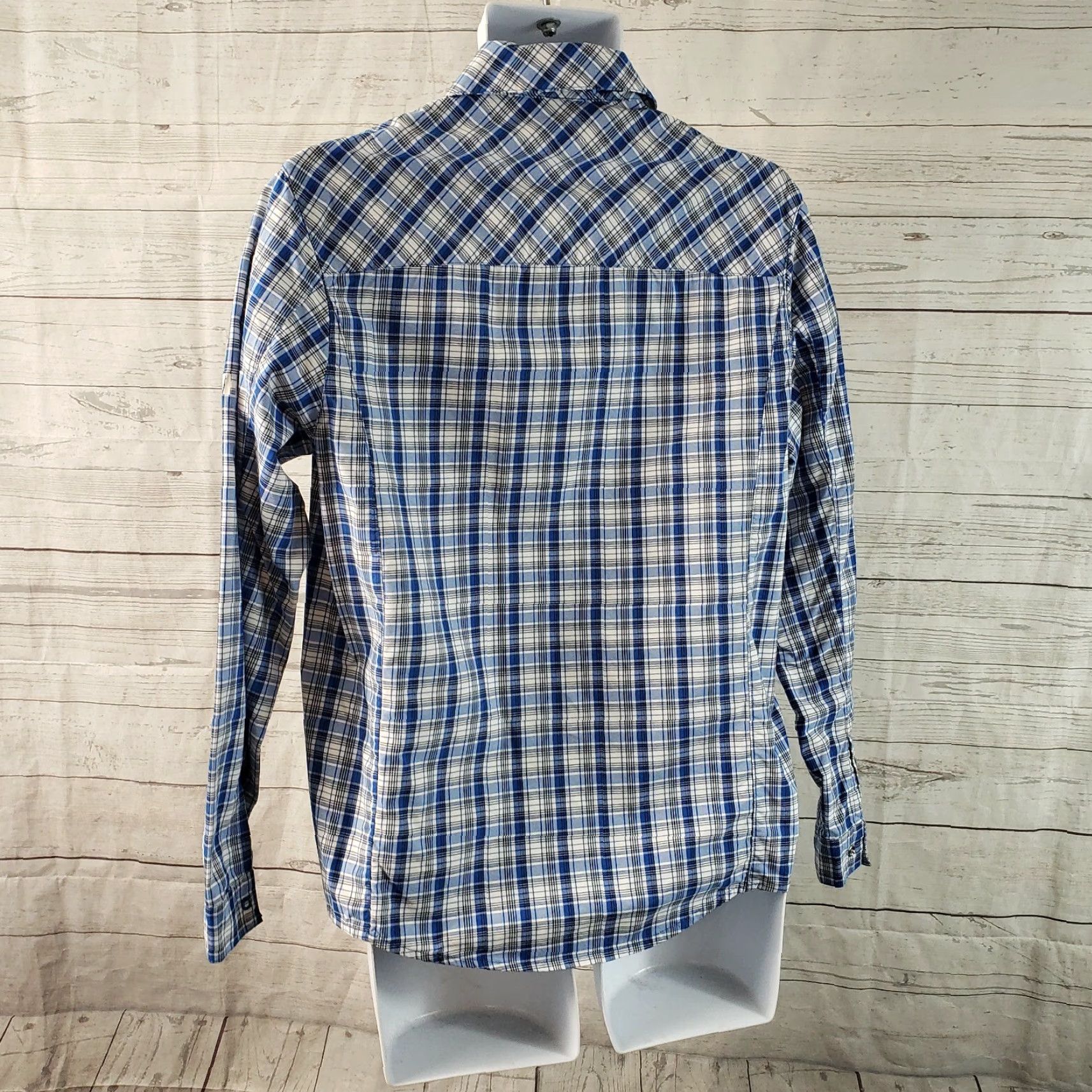 Helly Hansen Helly Hansen Mens Shirt Snaps Long Sleeve Plaid Multicolor Blue White Small Size S Pattern Sleeve Length: Long Sleeve, Button-Up Shirts Mens Size US S / EU 44-46 / 1 - 3 Thumbnail