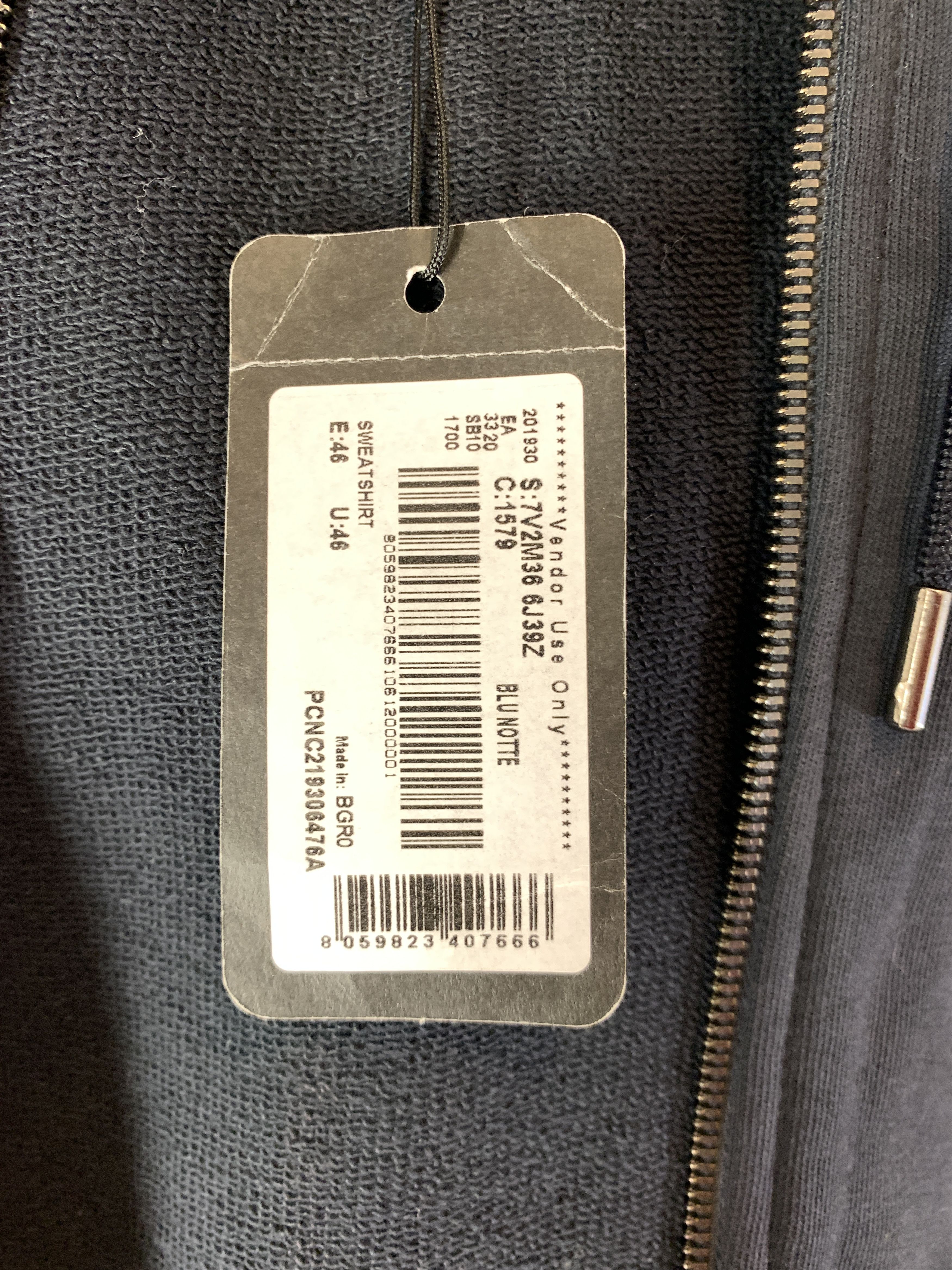 Emporio Armani Emporio Armani Zip Sweatshirt Size US S / EU 44-46 / 1 - 8 Thumbnail