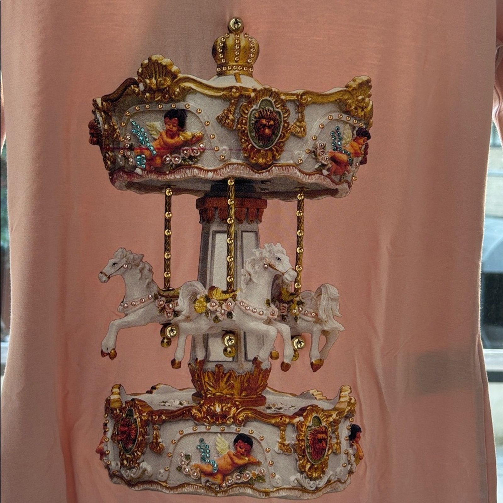 Other NWT ean 13 Elegant Carousel Print Blouse - Pink Size S Size S / US 4 / IT 40 - 2 Thumbnail