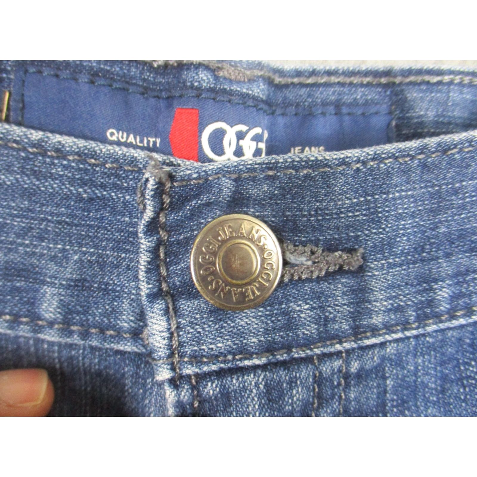 Vintage OGGI Epic Carbon Jeans Mens 34x32 Blue Regular Fit Straight Denim Medium Wash Size US 34 / EU 50 - 3 Thumbnail