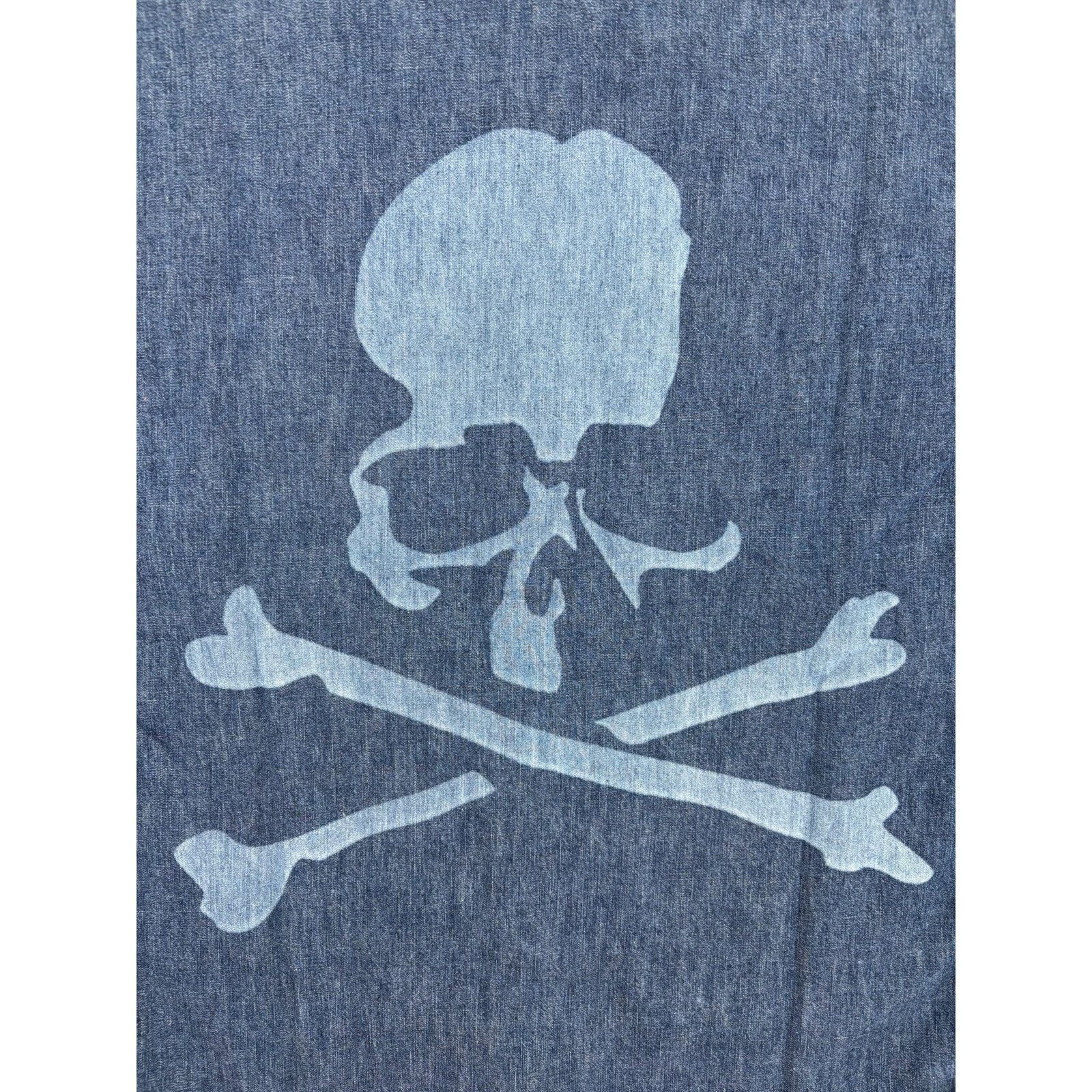 Mastermind Japan Mastermind World Big Pockets Indigo Denim Shirt Size Medium Size M / US 6-8 / IT 42-44 - 4 Thumbnail