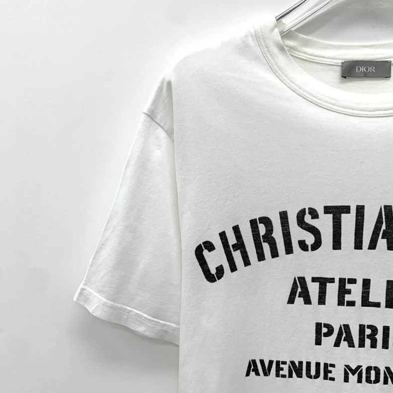 Dior Dior White logo letter print cotton round-neck short-sleeve Size US XS / EU 42 / 0 - 3 Thumbnail