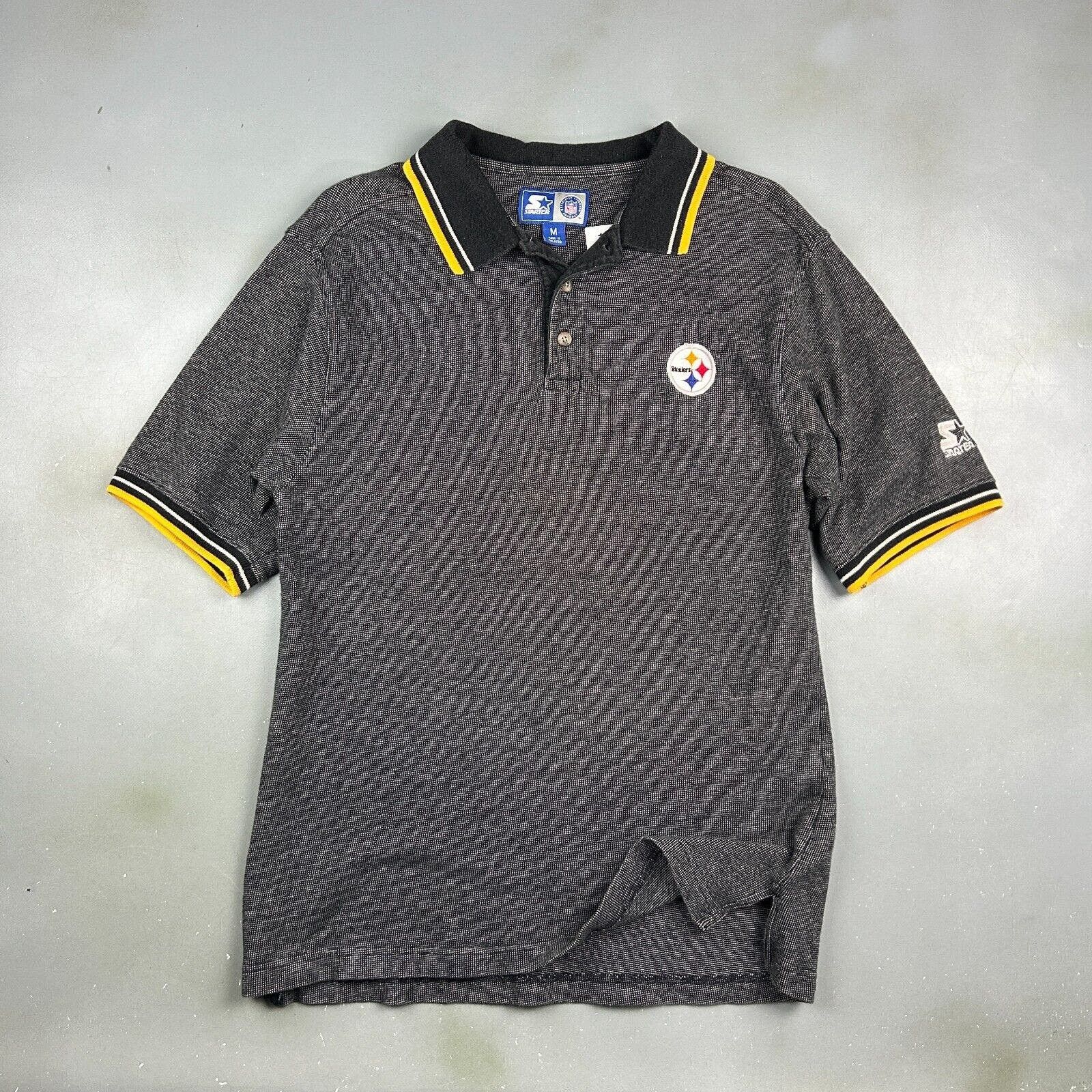 Starter VINTAGE 90s | Pittsburgh Steelers NFL Starter Polo Shirt M Size US M / EU 48-50 / 2 - 1 Thumbnail