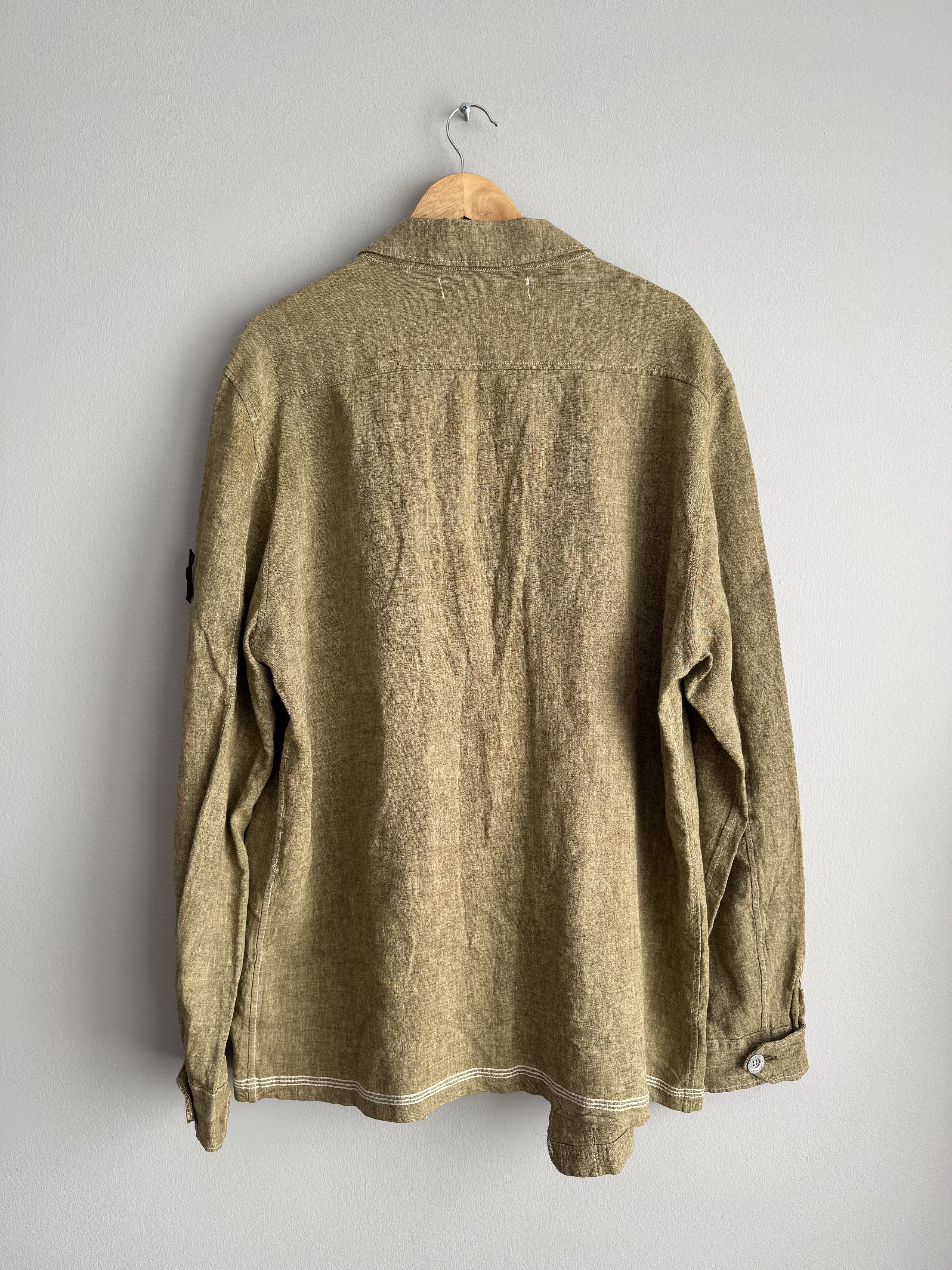 Stone Island RARE Stone Island 90s Compact Flax Linen Jacket Garment Dyed Size US L / EU 52-54 / 3 - 9 Thumbnail