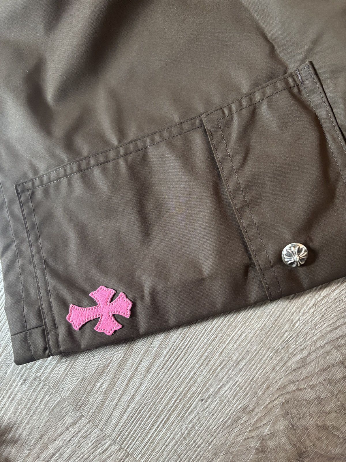 Chrome Hearts Chrome Hearts Pink Patch Nylon Brown Skirt Size 29" - 4 Thumbnail