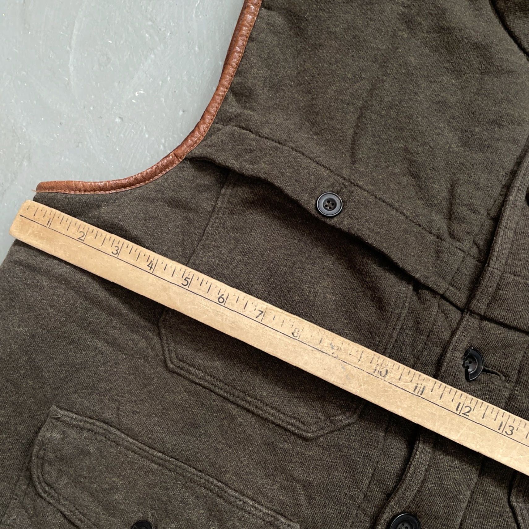 Polo Ralph Lauren VINTAGE Polo Ralph Lauren Vest Shirt Mens 2XL Leather Trim Cotton Flannel Lined Brown Quilted 90s Hunting Utility Insulated Size US XXL / EU 58 / 5 - 2 Thumbnail