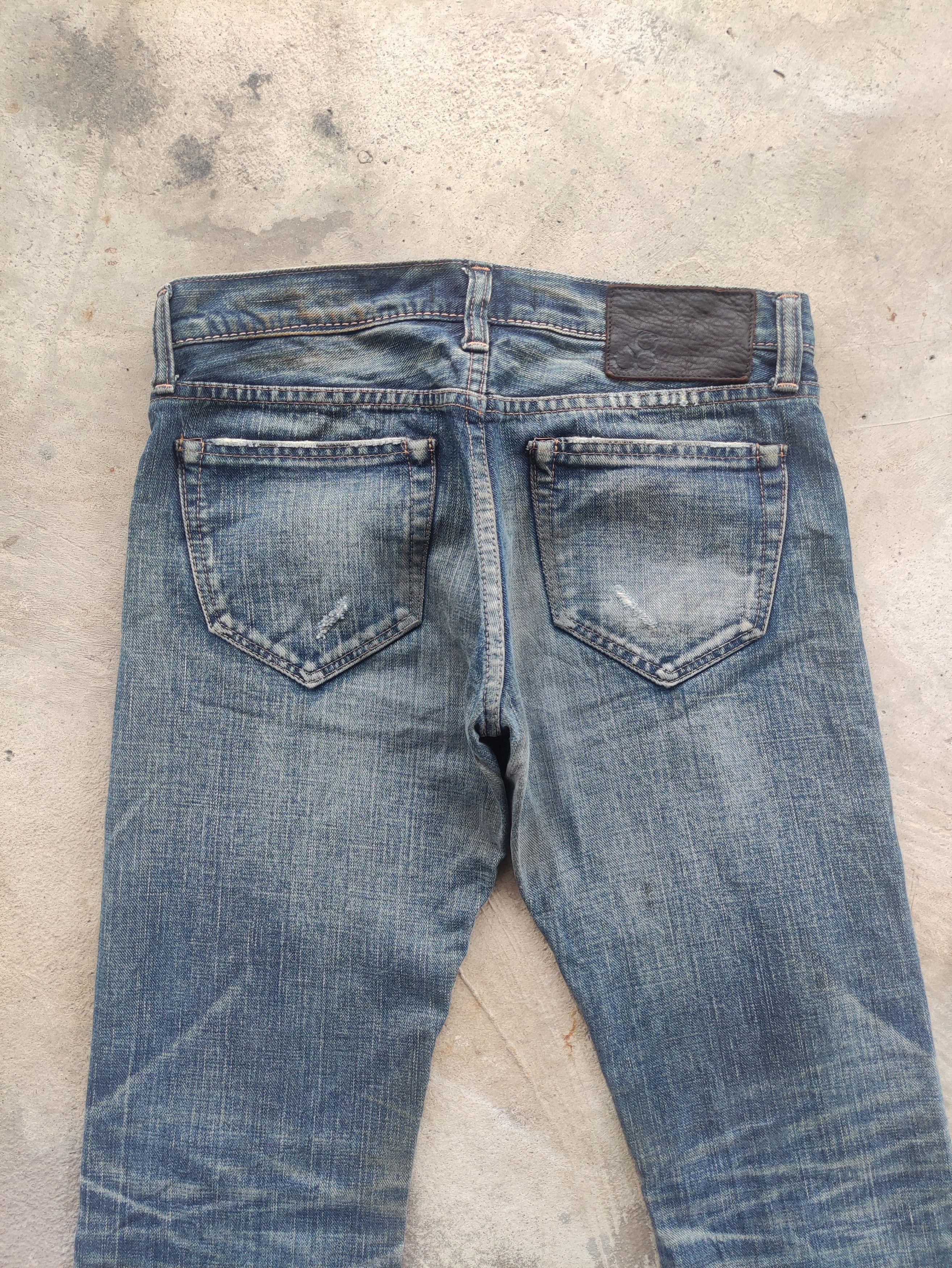 Johnbull Vintage Johnbull Selvedge Jean Distressed Faded Denim Size 32" / US 10 / IT 46 - 9 Thumbnail