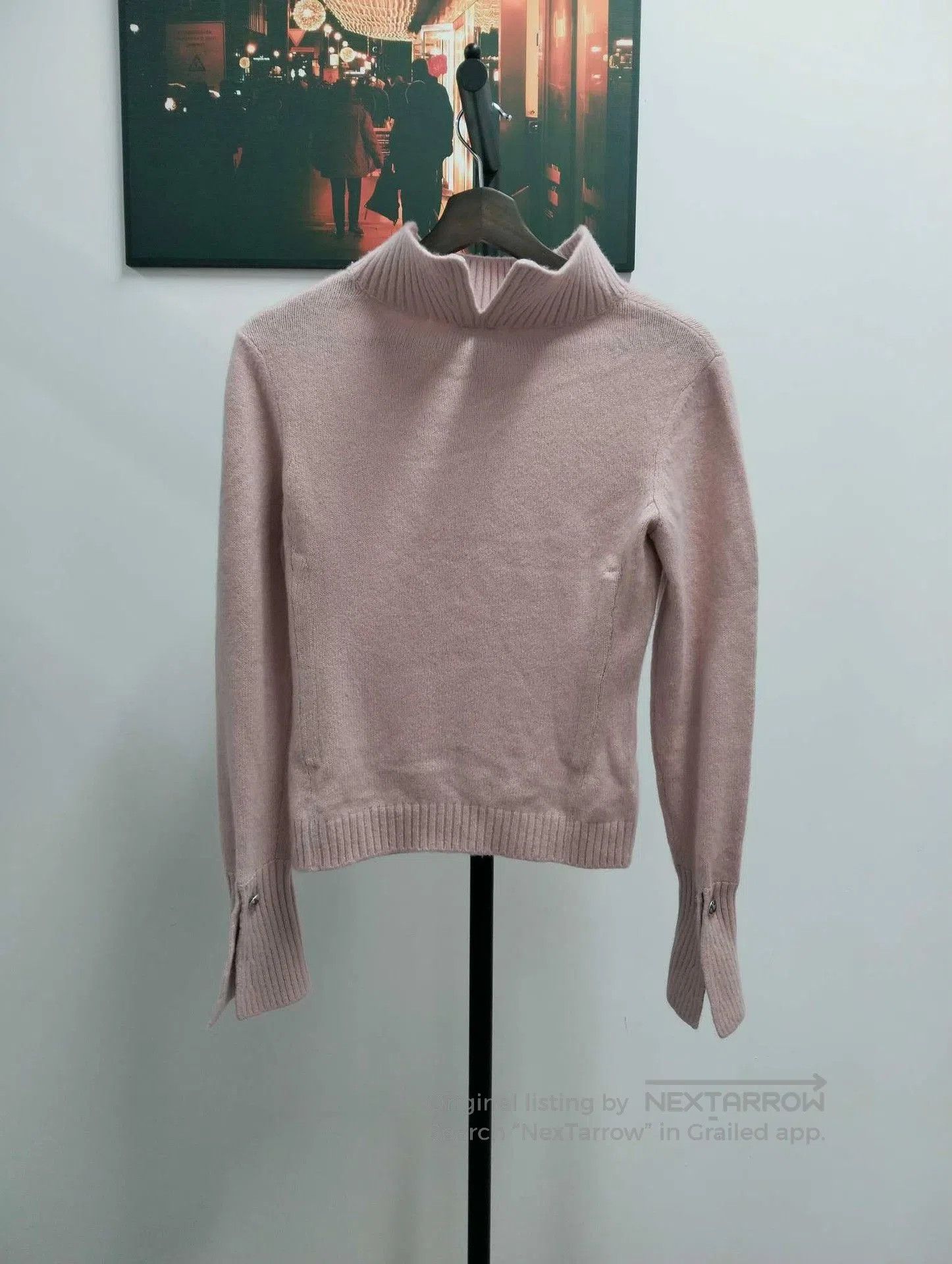 Chanel pink high-neck knitted sweater by chanel. Size US S / EU 44-46 / 1 - 2 Thumbnail