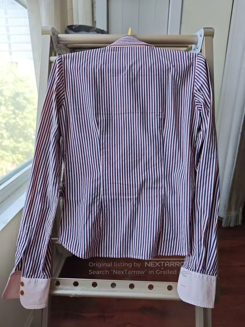 Vivienne Westwood Vivienne Westwood Blue and Pink Striped Shirt with Tie Size S / US 4 / IT 40 - 4 Thumbnail