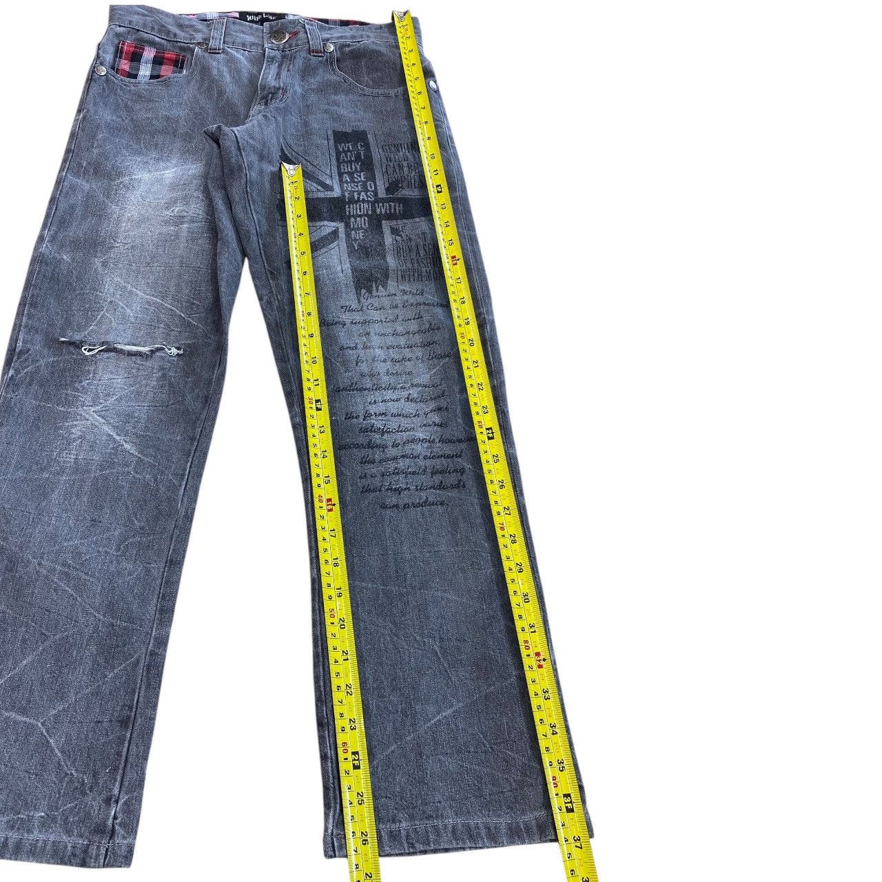 Japanese Brand Japanese Brand Wild Life Thrased Style Flare Jeans Size US 32 / EU 48 - 6 Thumbnail