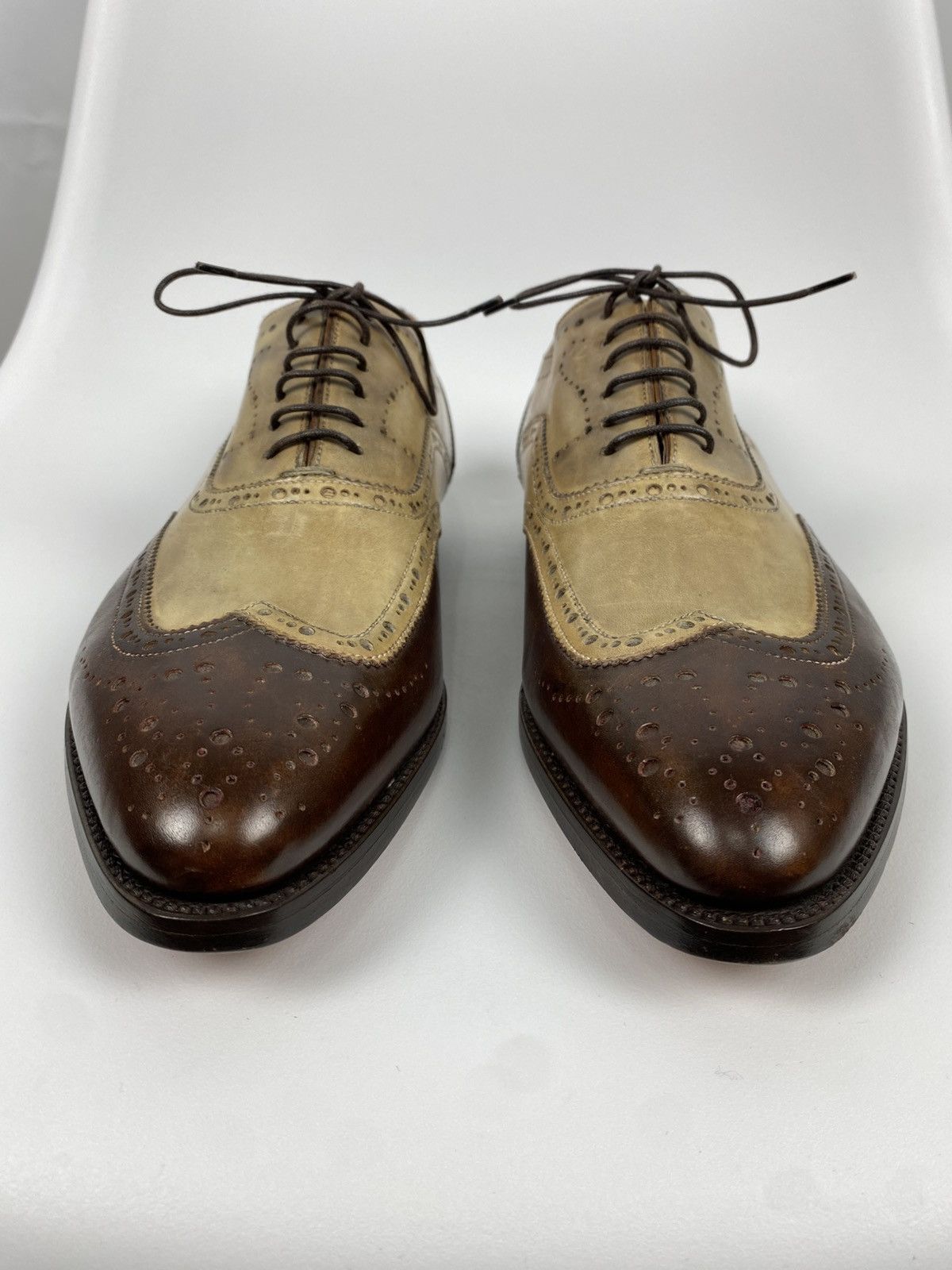 Santoni Santoni Hand Made Fatte A Mano Wingtip Leather Shoes EU7,5 Size US 8.5 / EU 41-42 - 5 Thumbnail