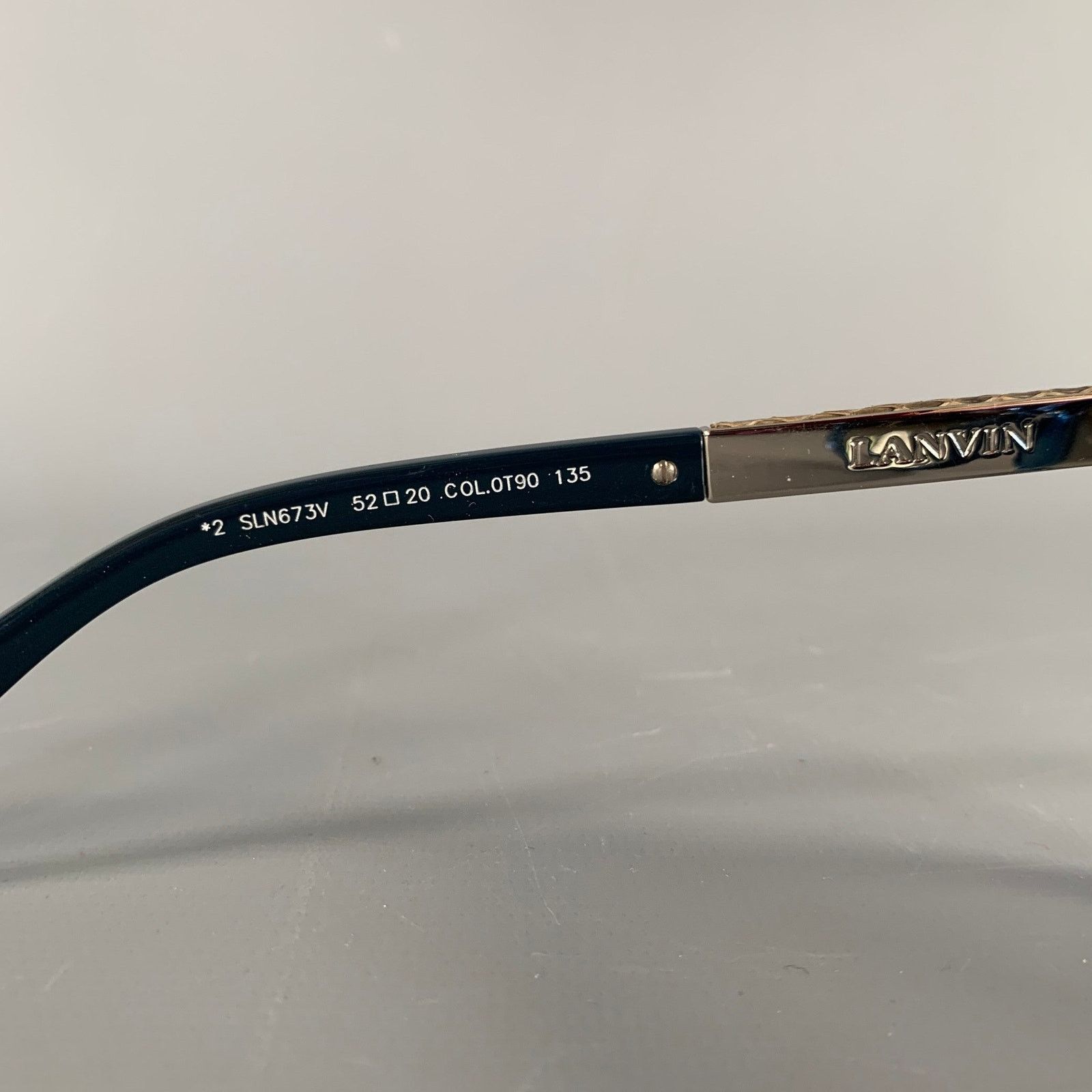 Lanvin LANVIN Blue Silver Acetate Metal Sunglasses Size ONE SIZE - 5 Thumbnail