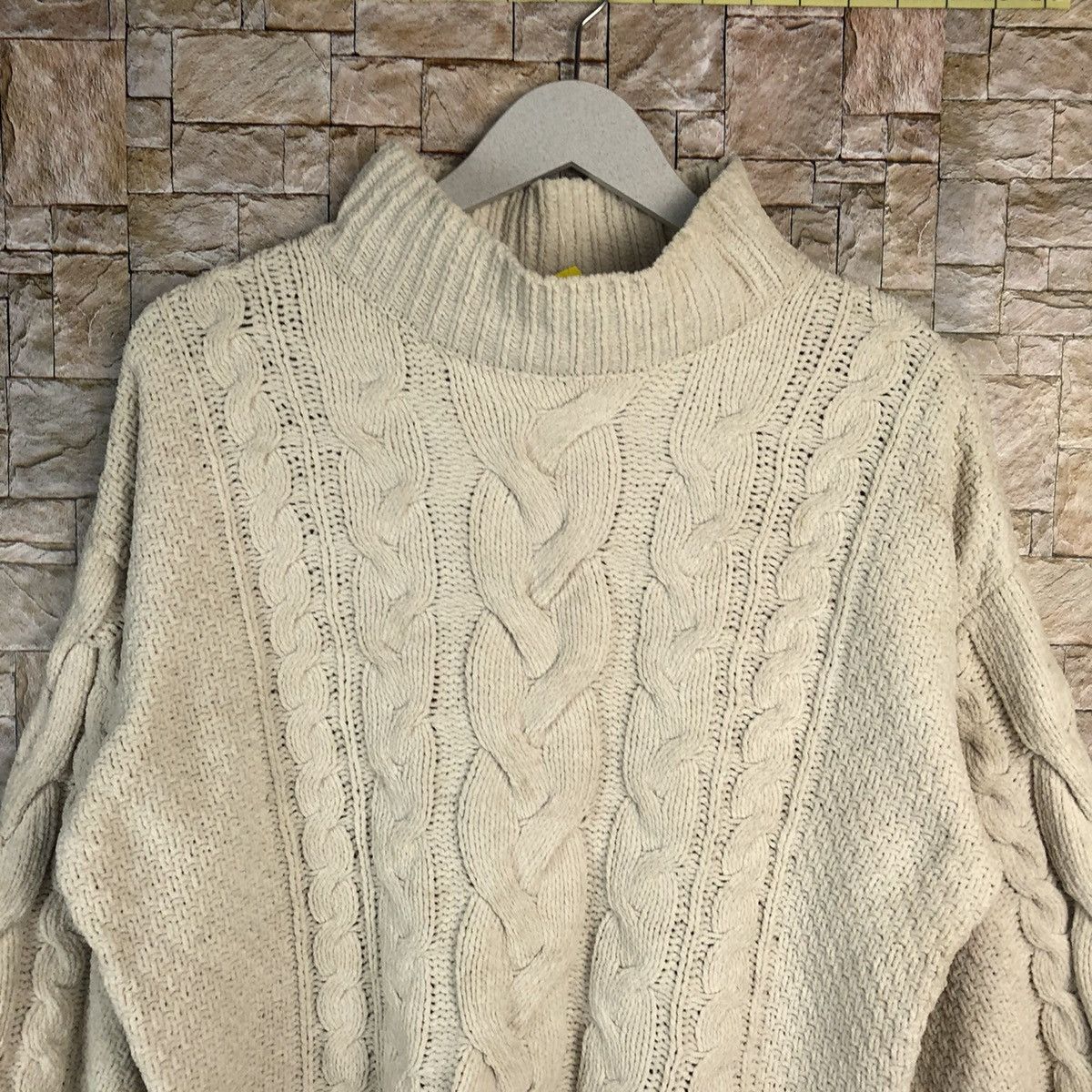 Homespun Knitwear Japan White aran isle cable Knitwear vintage #A871 Size M / US 6-8 / IT 42-44 - 5 Thumbnail