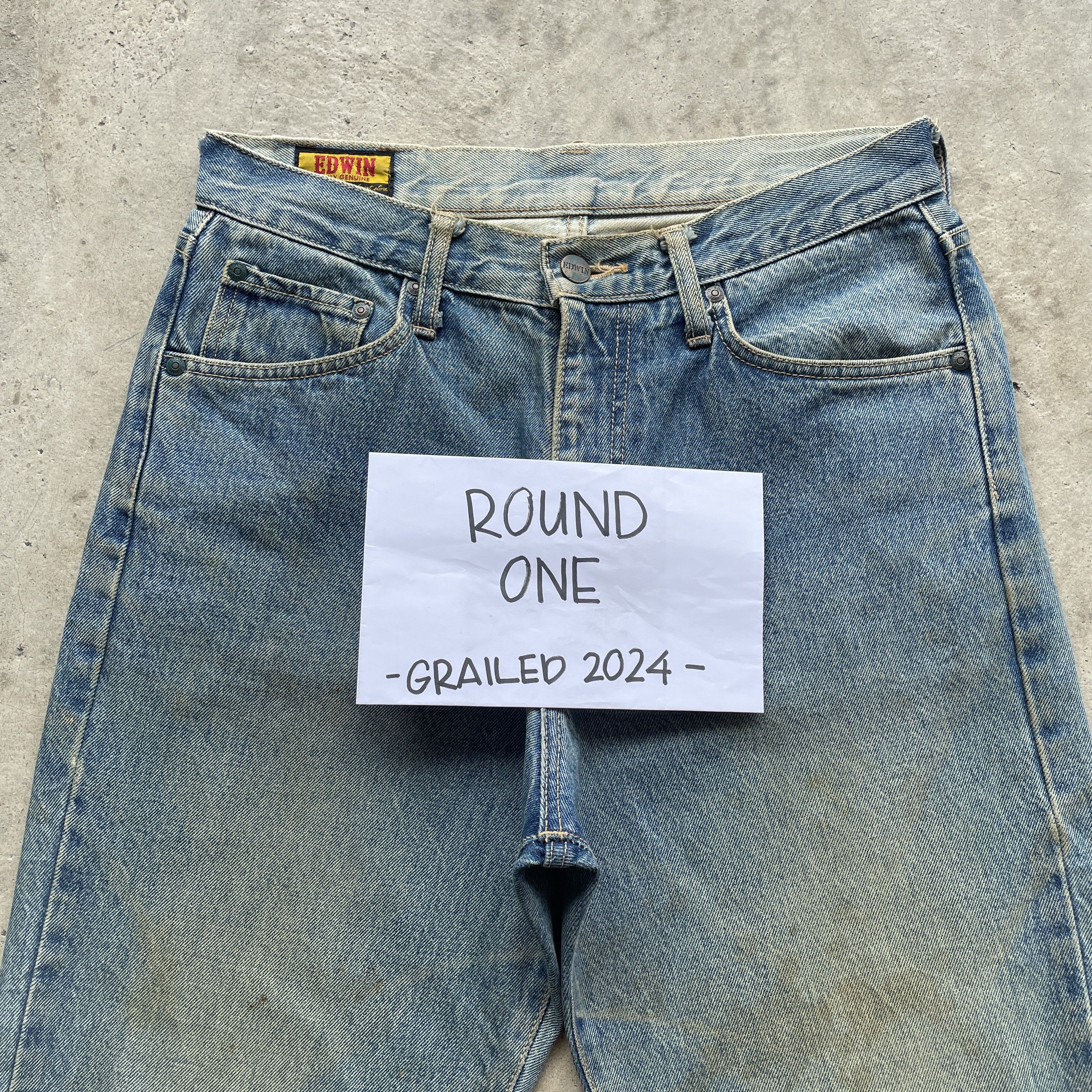 Edwin × Vintage 90s EDWIN RUSTY JEANS DISTRESSED DENIM FADED PANTS W30 Size US 30 / EU 46 - 3 Thumbnail