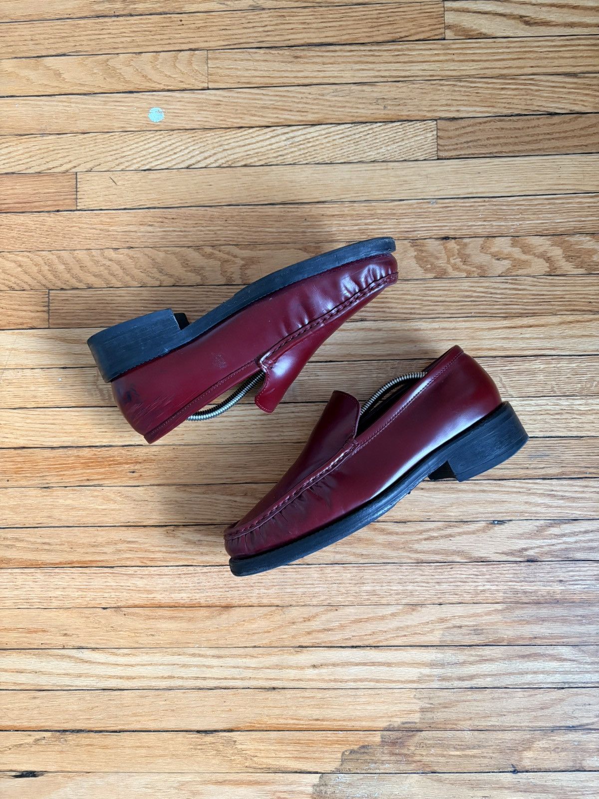 Acne Studios Acne Studios Leather Loafers (Maroon) Size US 8 / EU 41 - 1 Thumbnail