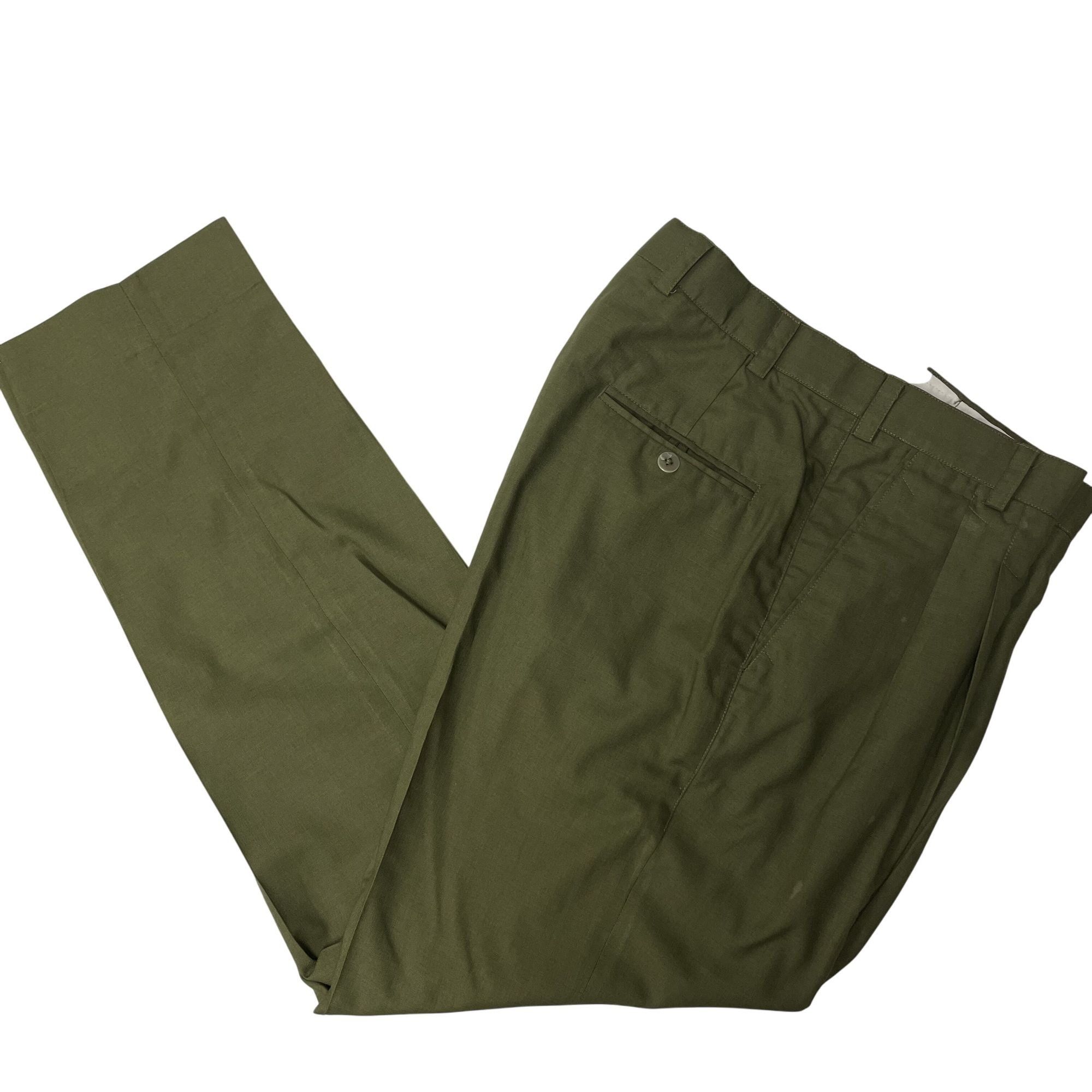 Other Vtg NL New Libas GREEN Dress Pants PLEATED Slacks Size US 34 / EU 50 - 1 Thumbnail