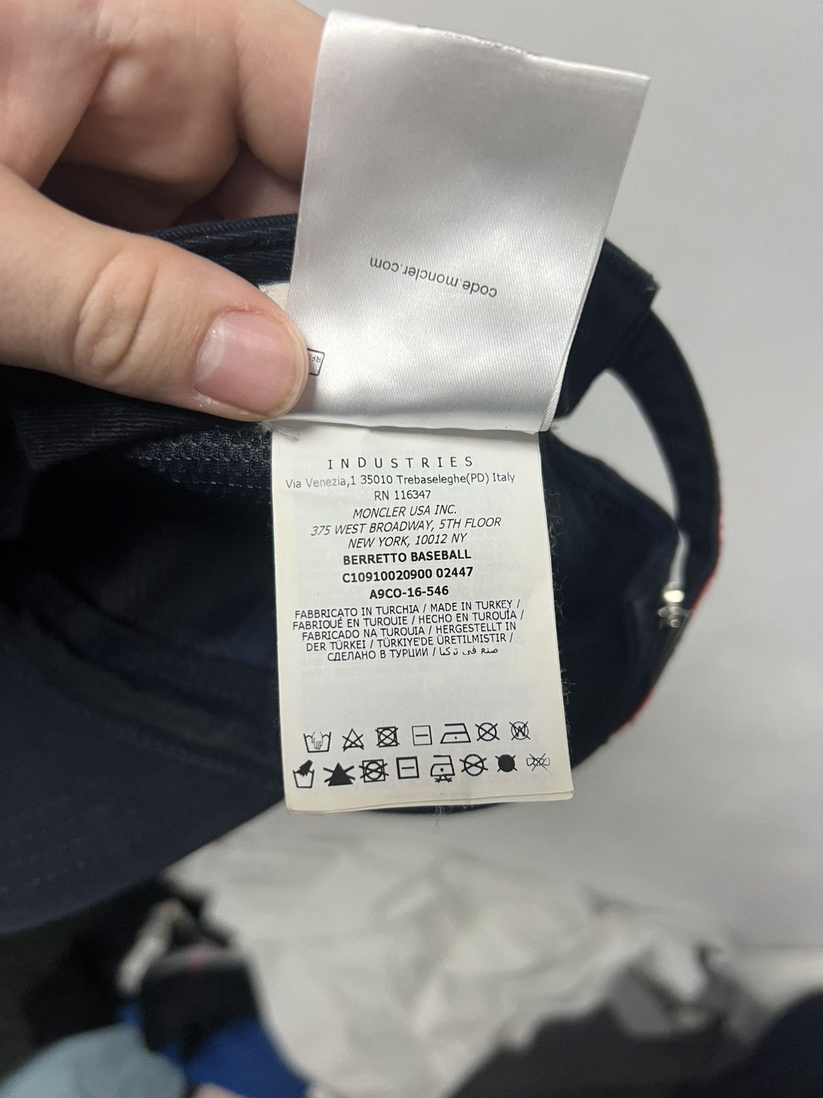Moncler Men's Moncler Baseball Cap Hat Black Blue One Size Luxury Size ONE SIZE - 13 Thumbnail