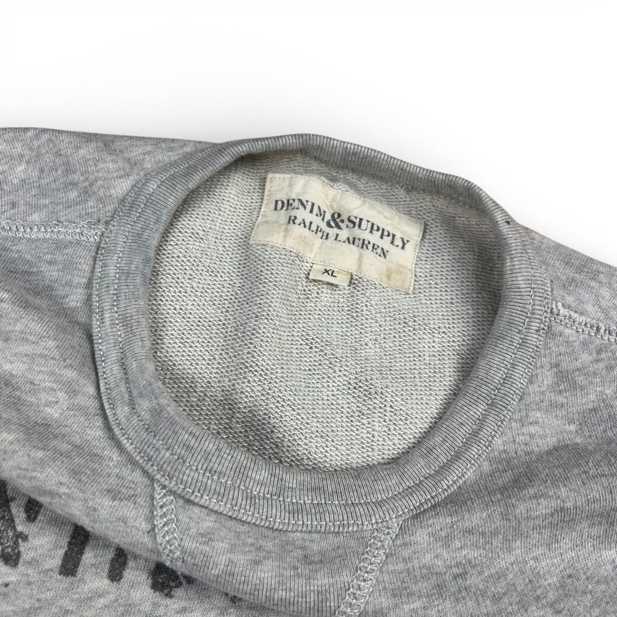 Denim & Supply Ralph Lauren Denim & Supply Ralph Lauren Logo Crew Neck Grey Sweatshirt Size US XL / EU 56 / 4 - 3 Thumbnail