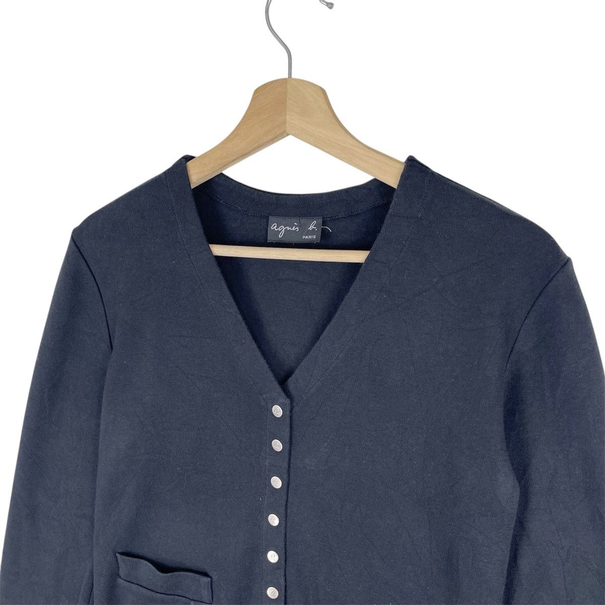 Vintage × agnes b. Agnes B Paris Snap Button Black Cardigan Size M / US 6-8 / IT 42-44 - 2 Thumbnail