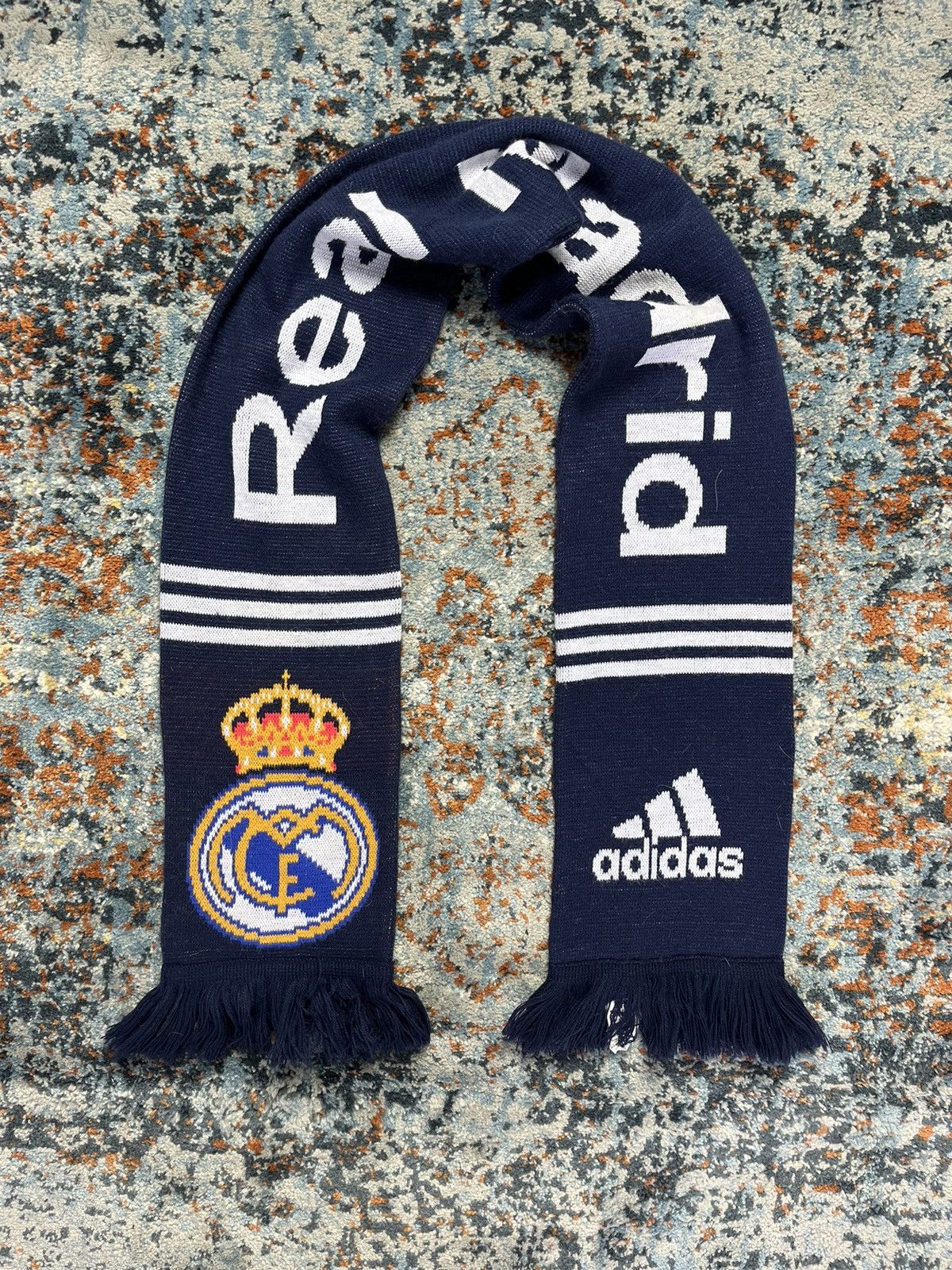 Adidas × Vintage Vintage 00s Adidas Real Madrid scarf soccer football y2k Size ONE SIZE - 1 Thumbnail
