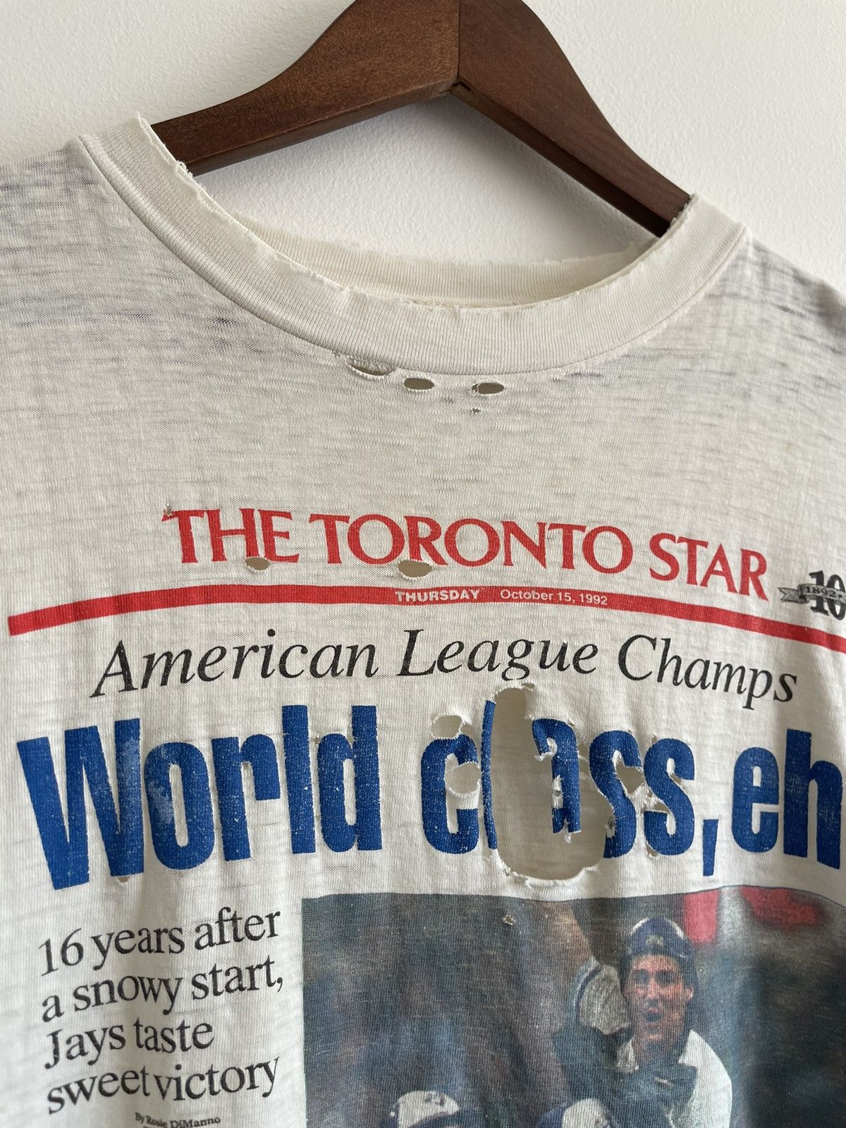 MLB × Vintage Vintage 1992 Toronto Blue Jays T-Shirt Size US XL / EU 56 / 4 - 2 Thumbnail