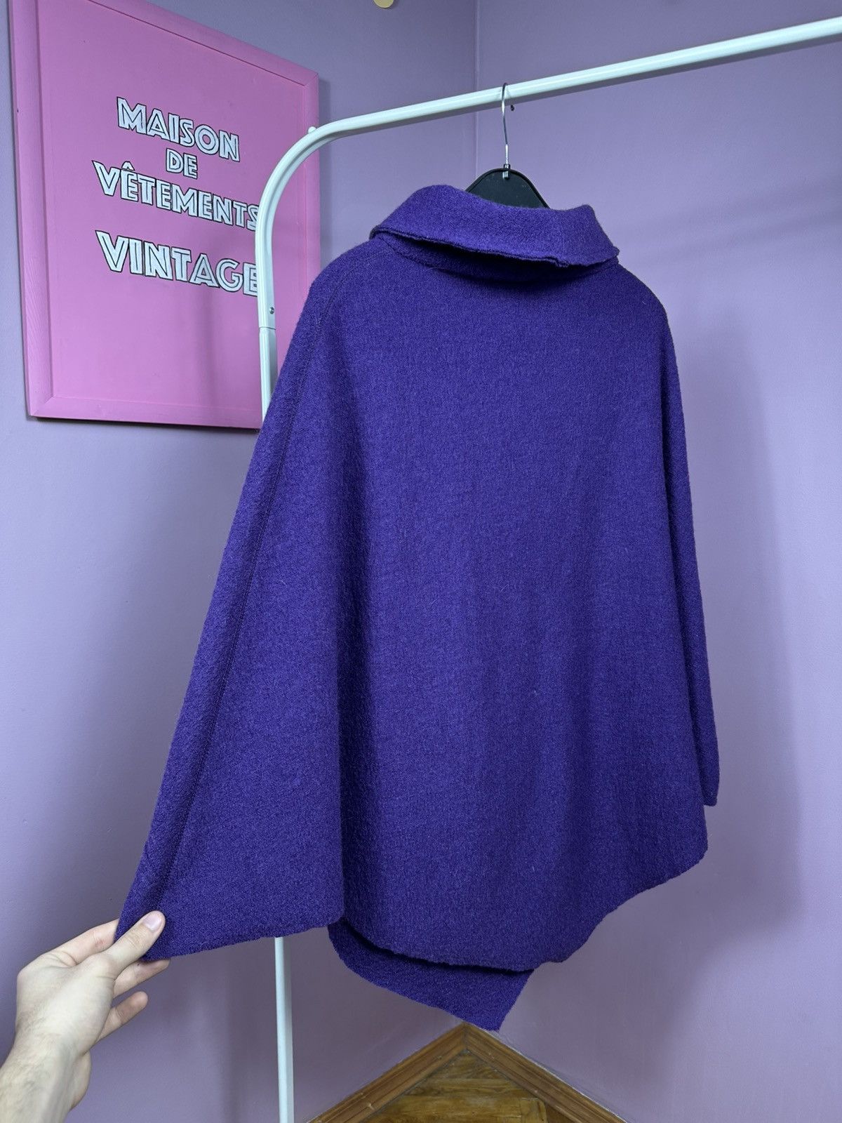 Marimekko Marimekko Mika Piirainen Wool Poncho Cape Coat Turtleneck Size ONE SIZE - 16 Thumbnail