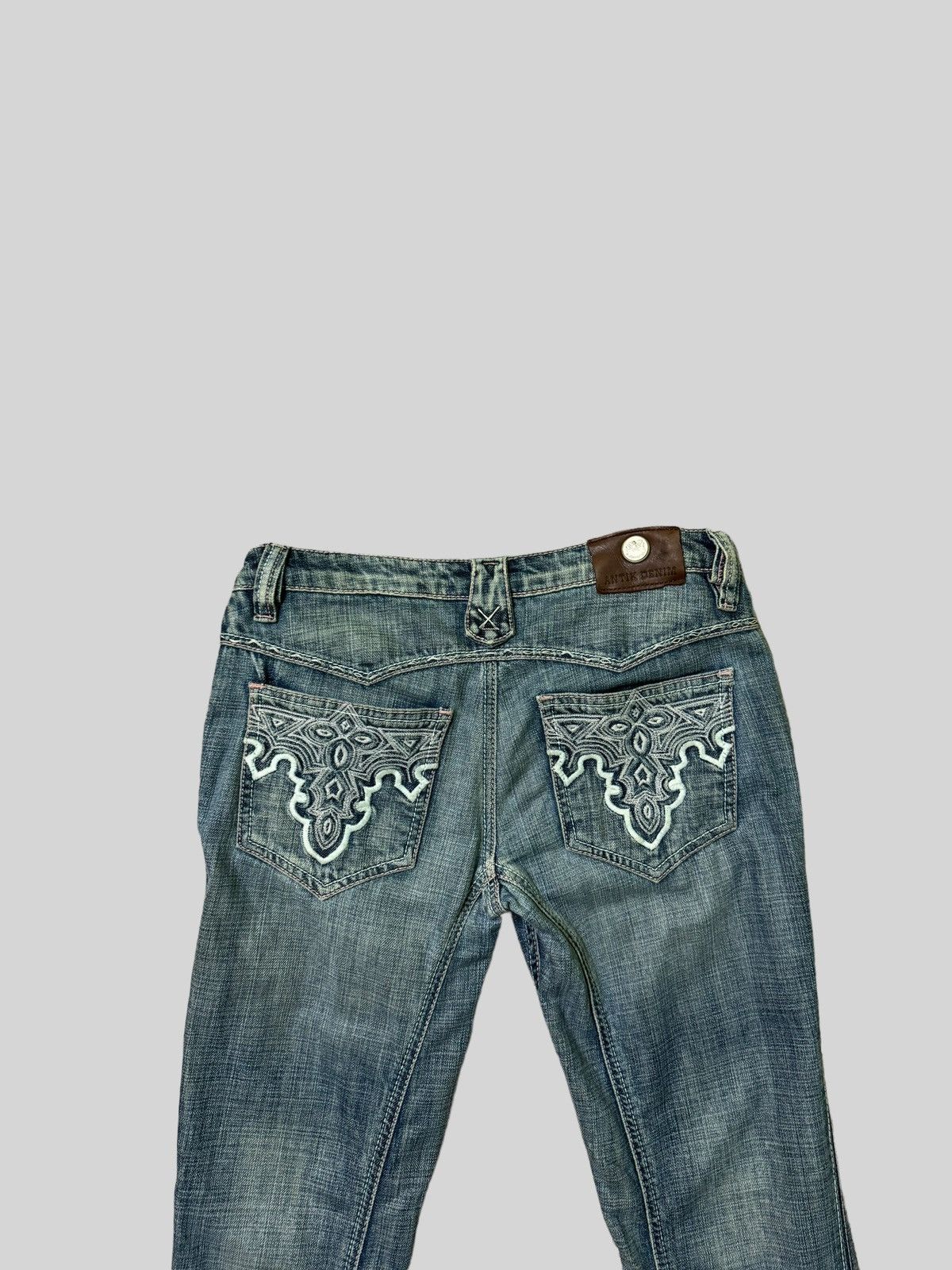 If Six Was Nine × Japanese Brand × Le Grande Bleu (L.G.B.) Flared Antik denim Low Waist embroidery Bootcut Denim Size US 30 / EU 46 - 8 Thumbnail