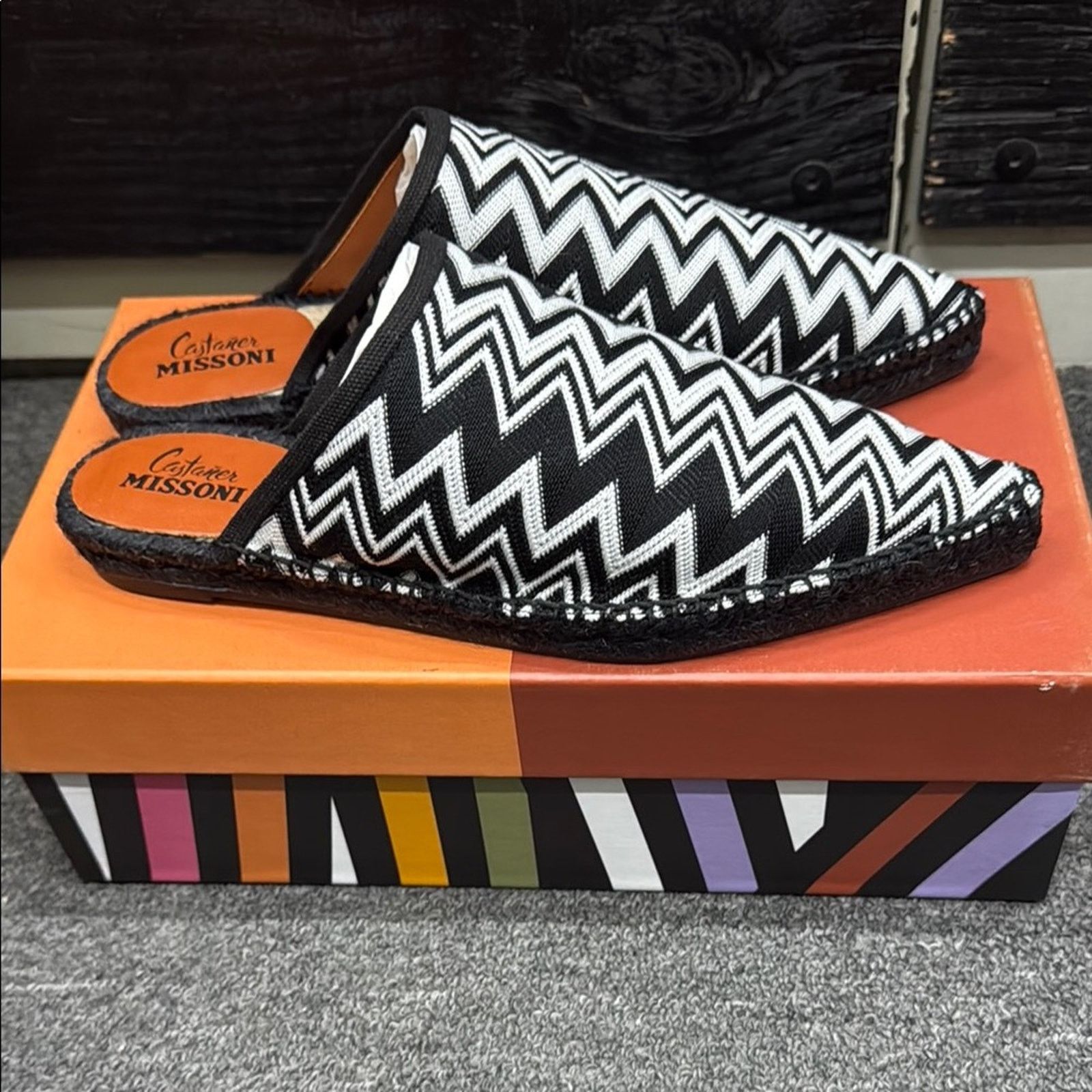 Missoni NWT Missoni Black Zigzag Women's Loafer Shoes Size 38 US 8 Size US 8 / IT 38 - 2 Thumbnail