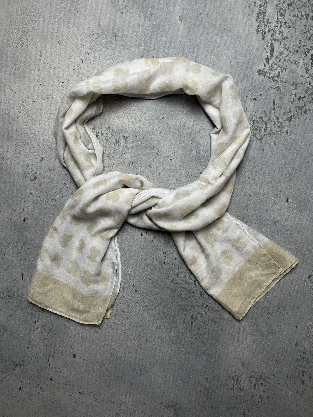 TOUS 🐻 Tous Monogram Bears Logo Scarf y2k Lux Size ONE SIZE - 4 Thumbnail