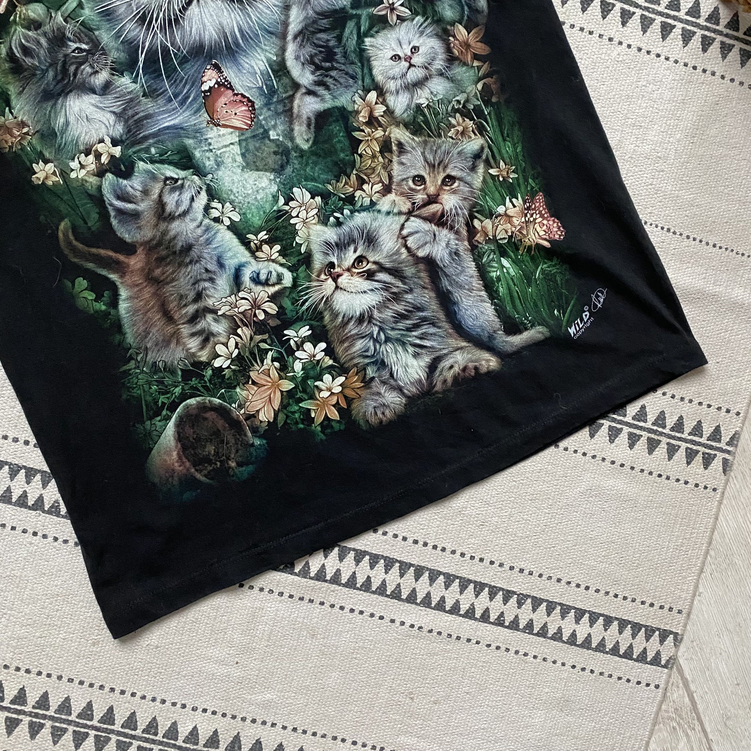 The Mountain 🐈 Y2K Vintage 2000s Animal Funny Cats tee Wild Size US M / EU 48-50 / 2 - 3 Thumbnail
