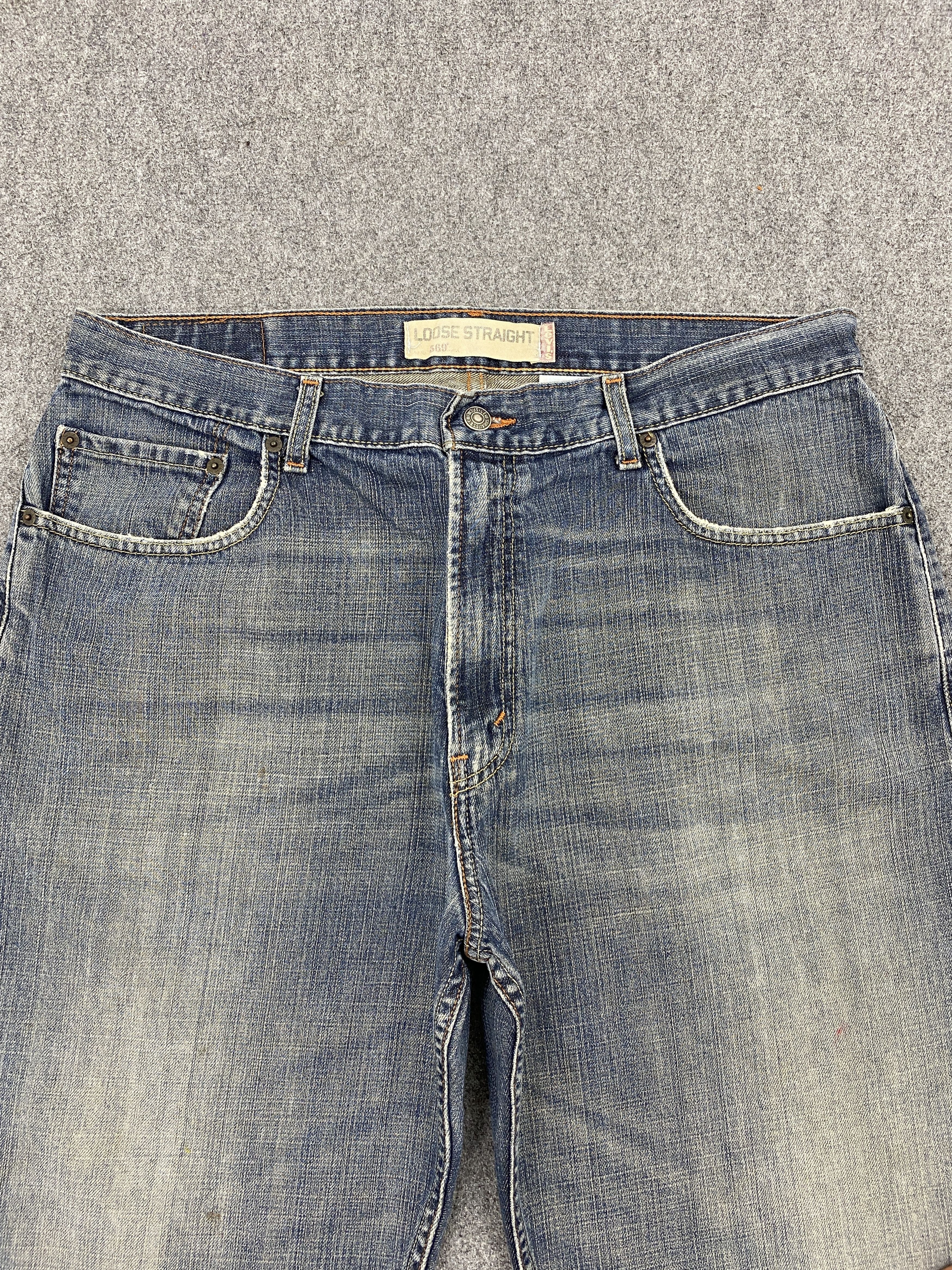 Levi's Loose Straight Vintage Levis 569 Jeans DP2614 Size US 35 - 2 Thumbnail