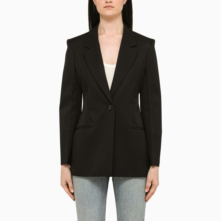 Givenchy o1d2blof0824 Wool Blazer in Black Size S / US 4 / IT 40 - 1 Thumbnail