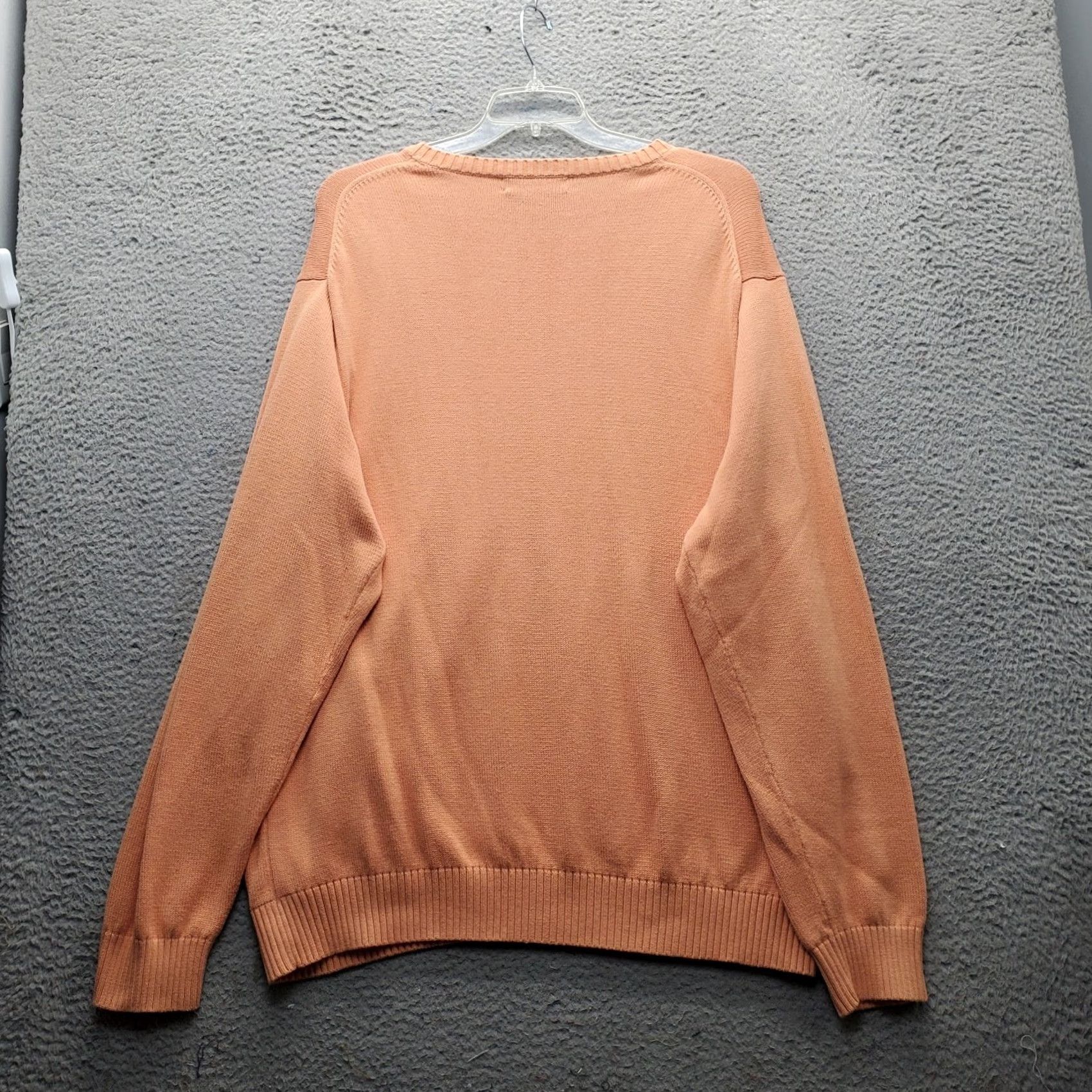Vineyard Vines Vineyard Vines Mens XXL Orange Knit Long Sleeve Crew Neck Logo Pullover Sweater Size US XXL / EU 58 / 5 - 2 Thumbnail