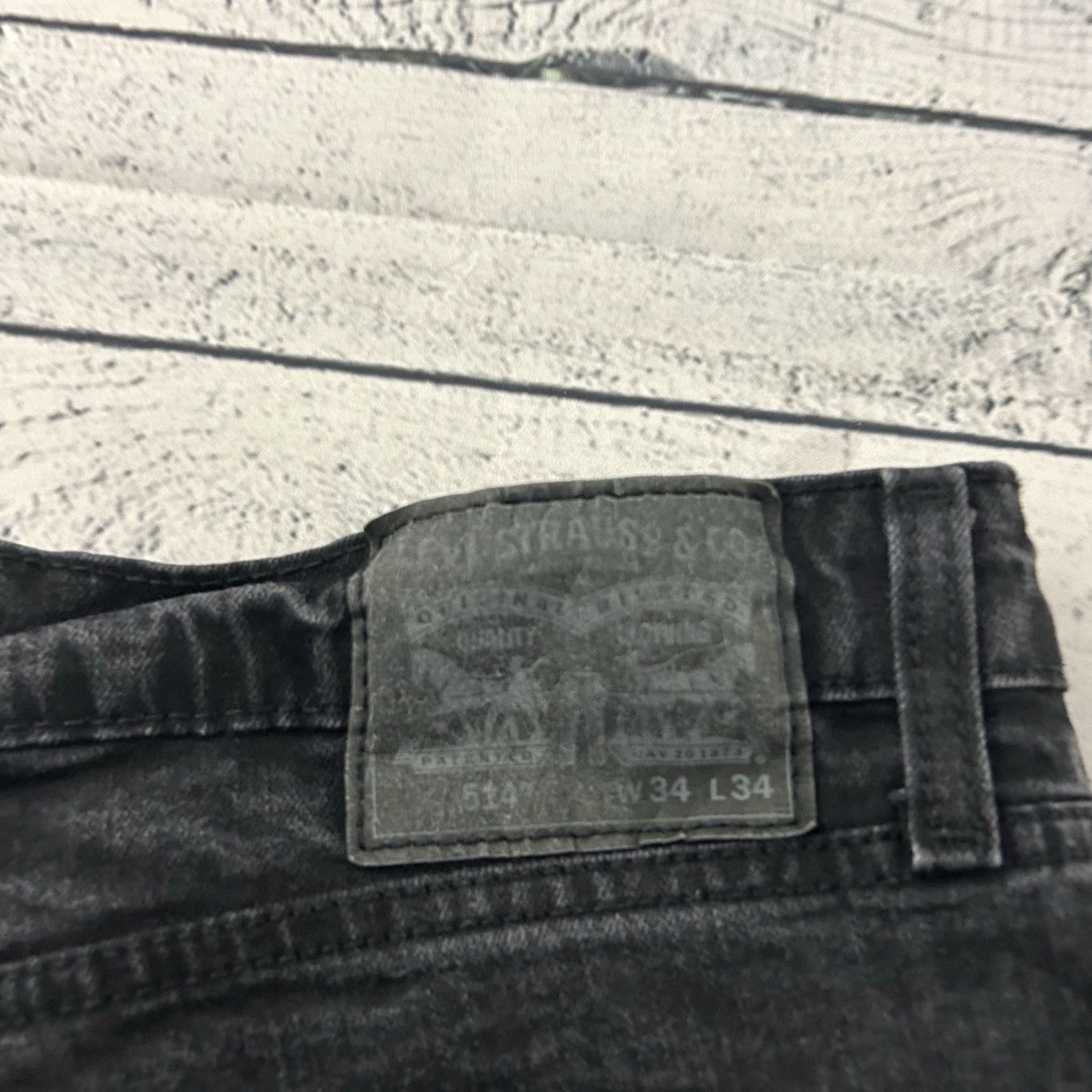 Levi's Levi's 514 Jeans Straight Denim Black Wash 34x34 Mens Adult 34 Black 514 Levi's Jeans 90s Size US 34 / EU 50 - 2 Thumbnail