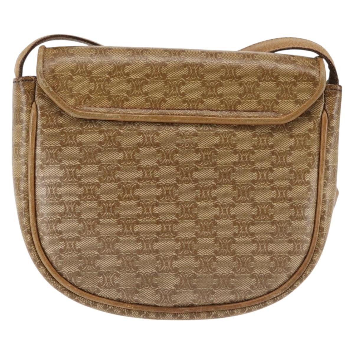 Celine CELINE Macadam Canvas Shoulder Bag Pvc Beige Gold Size ONE SIZE - 3 Thumbnail